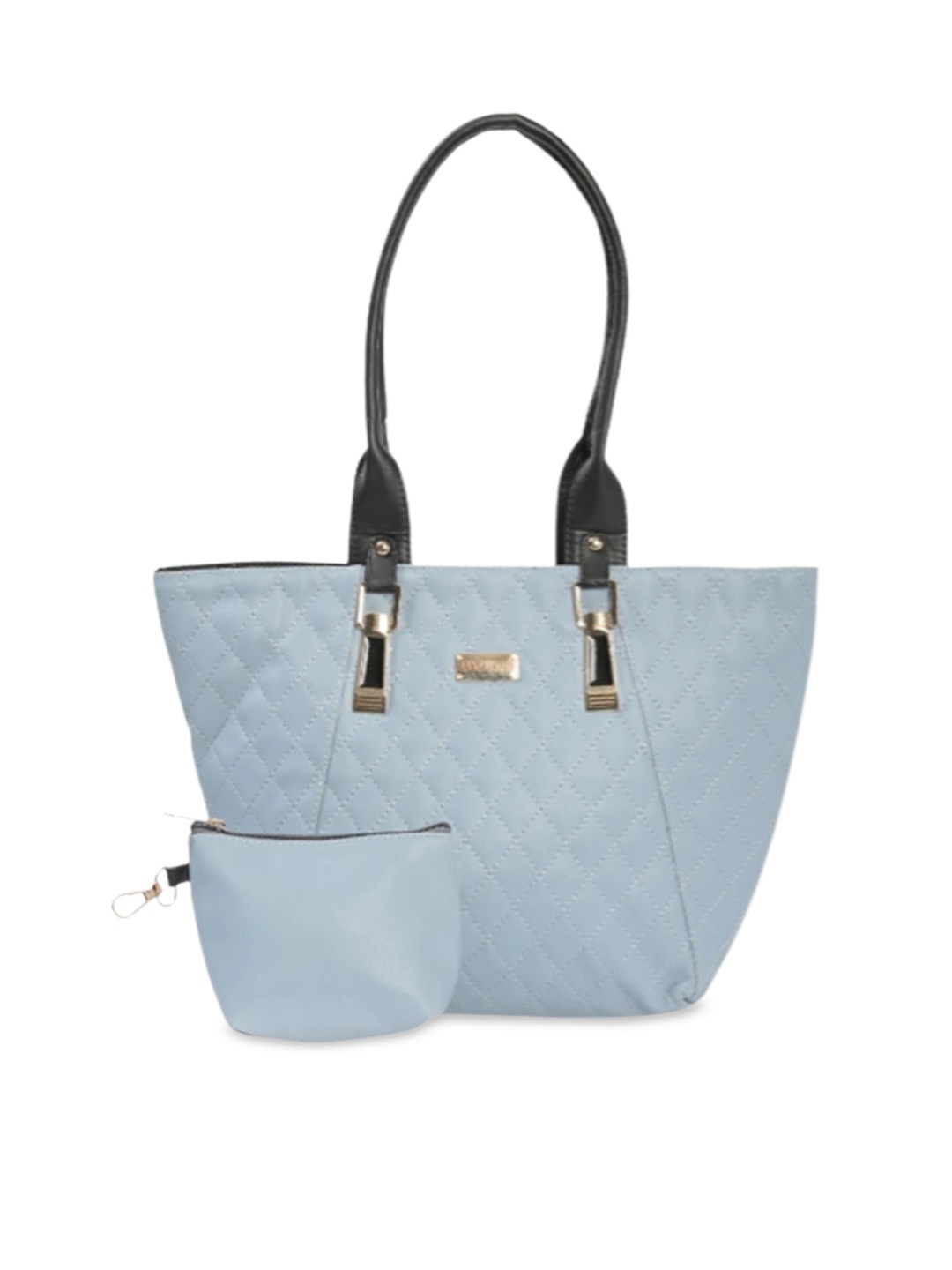 

Anna Claire Textured PU Structured Shoulder Bag with Quilted, Blue