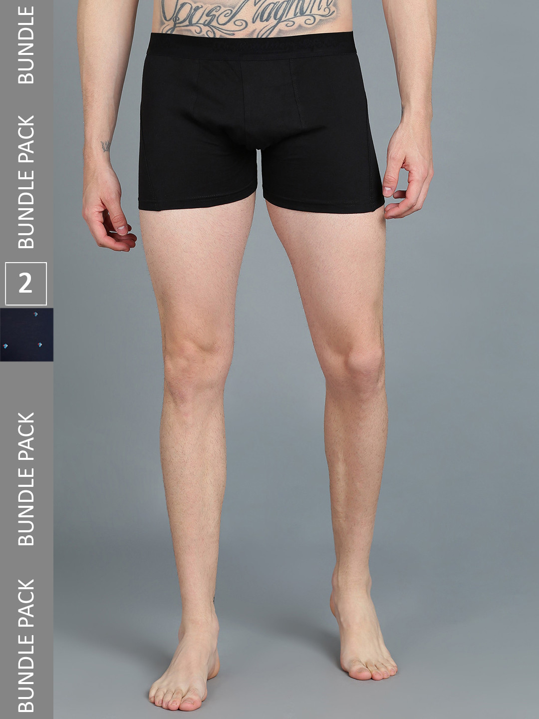 

Roadster Men Pack of 2 Cotton Trunk, Black