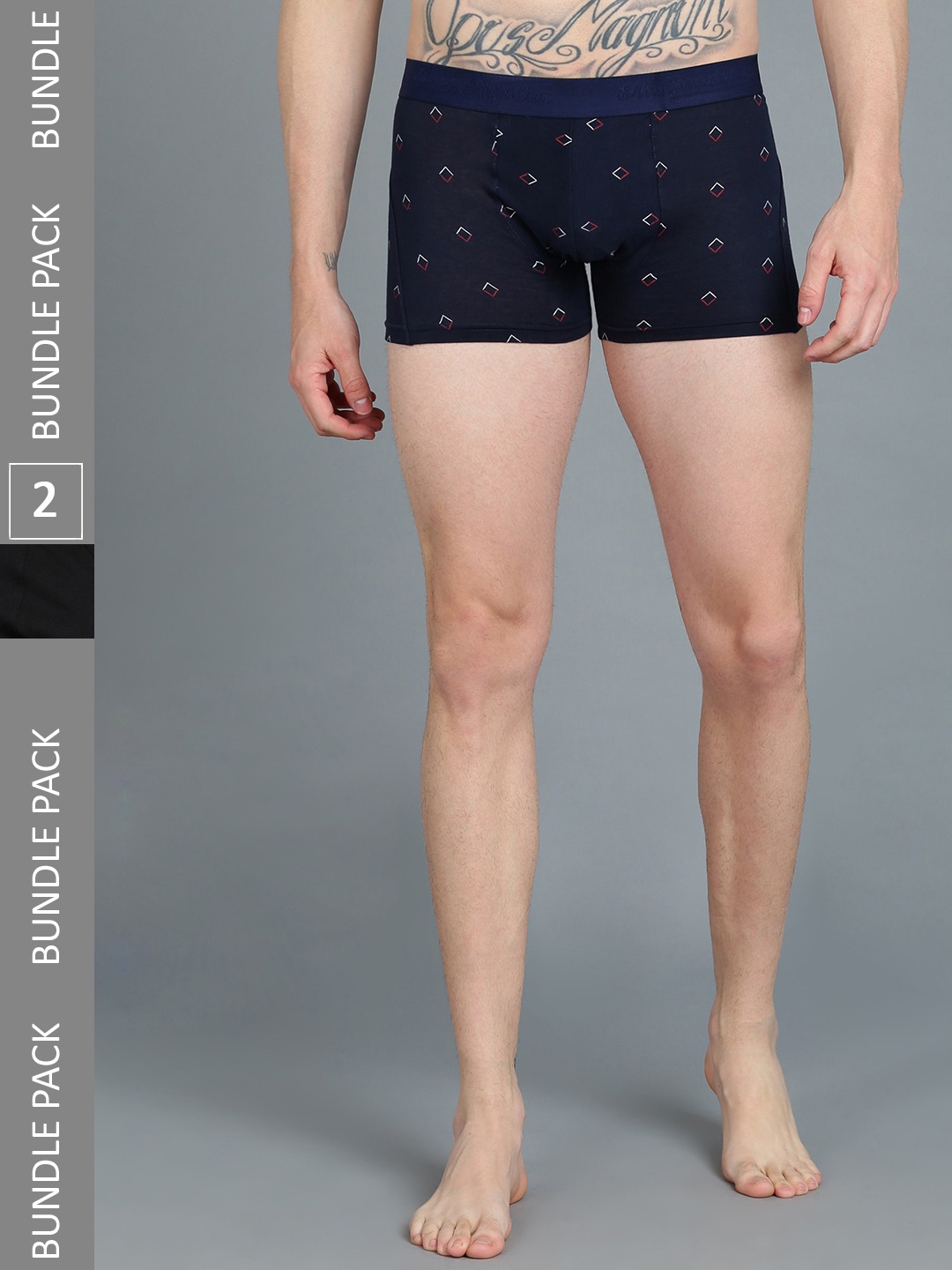 

Roadster Men Pack Of 2 Cotton Trunks, Black