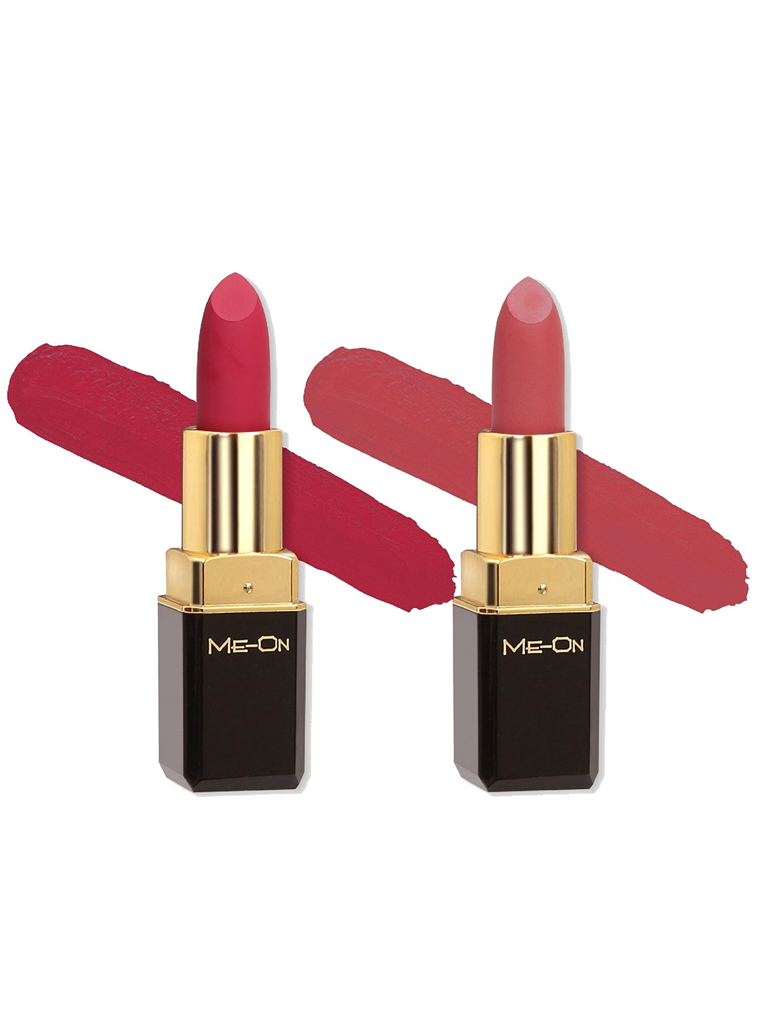 

ME-ON Set of 2 Long-Lasting Color Addict HD Matte Lipsticks 4 g Each- Shade 7 - Shade 21, Pink