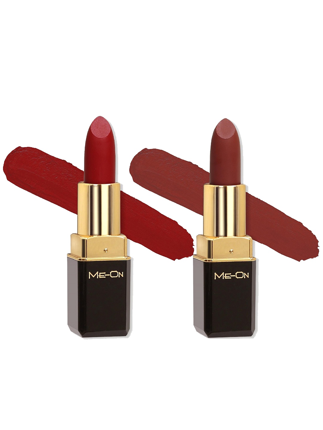 

ME-ON Set of 2 Long-Lasting Color Addict HD Matte Lipsticks 4 g Each- Shade 1 - Shade 15, Red