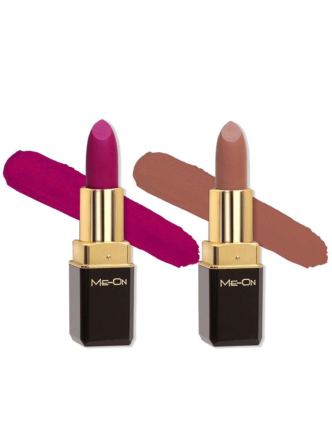 

ME-ON Set of 2 Long-Lasting Color Addict HD Matte Lipsticks 4 g Each- Shade 9 - Shade 23, Pink