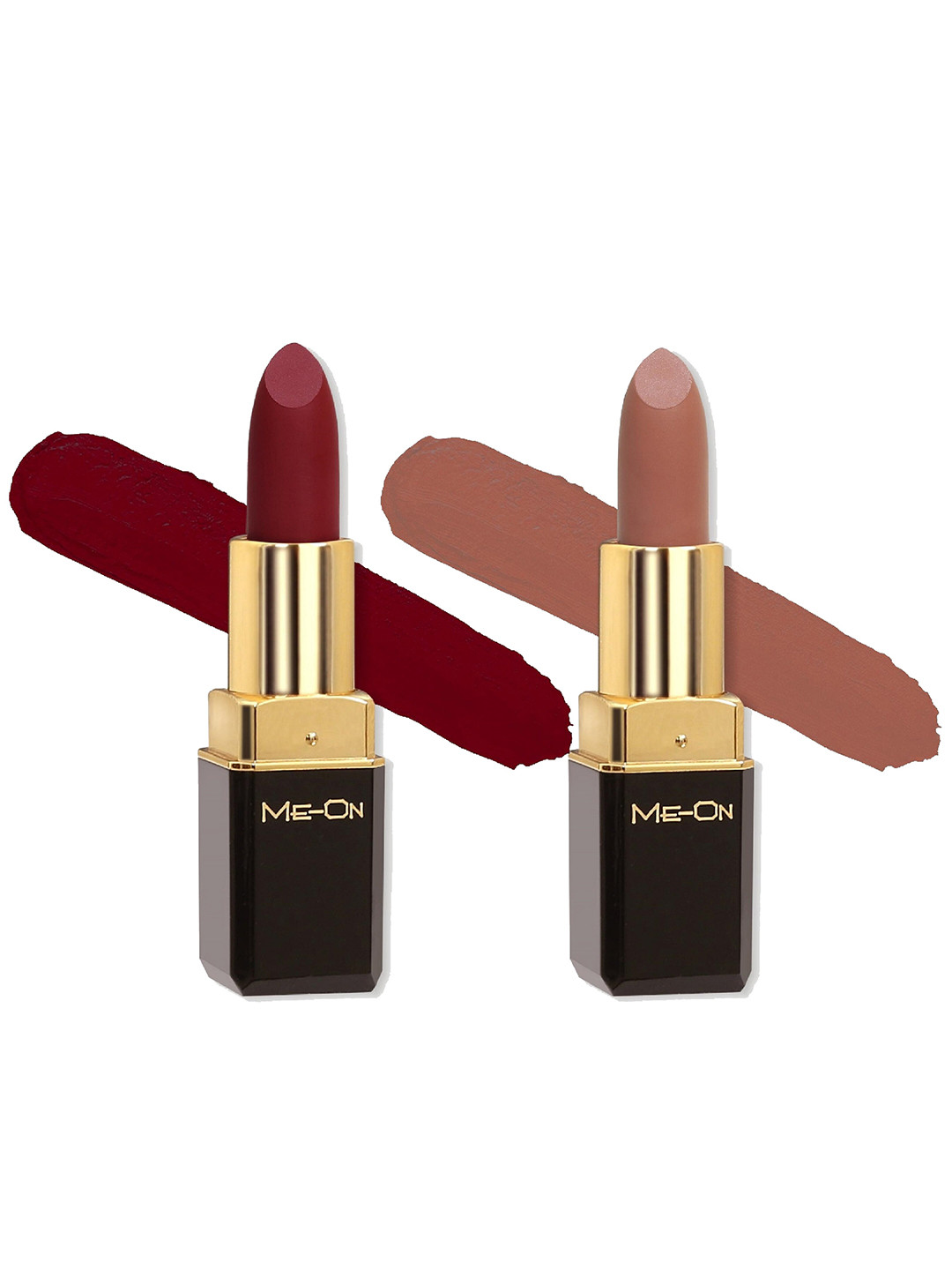 

ME-ON Set Of 2 Color Addict 8Hrs Long Lasting HD Matte Lipsticks - Shades 6 & 23, Maroon