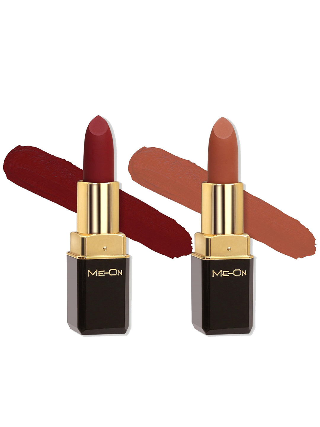 

ME-ON Set Of 2 Color Addict 8Hrs Long Lasting HD Matte Lipsticks - Shades 4 & 18, Maroon