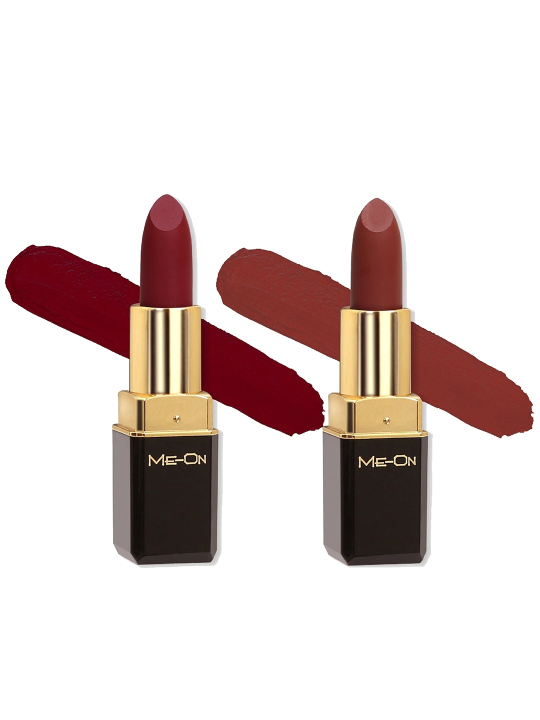 

ME-ON Set Of 2 Color Addict 8Hrs Long Lasting HD Matte Lipsticks - Shades 06 & 15, Maroon