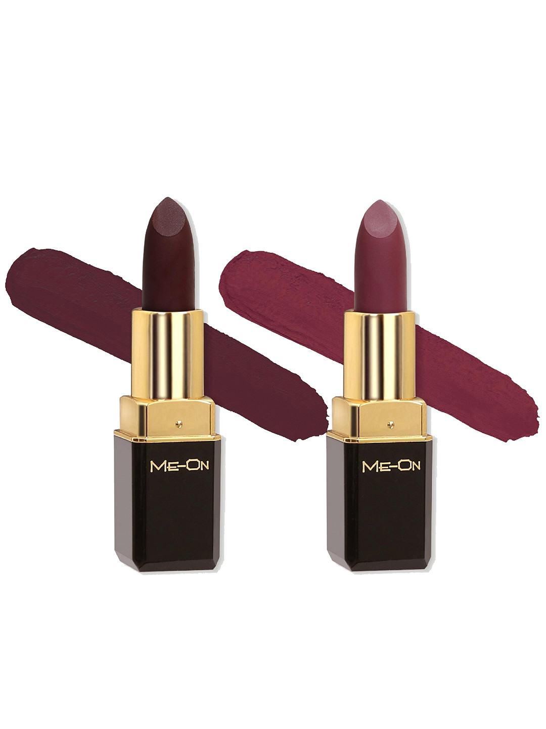 

ME-ON Set Of 2 Color Addict 8Hrs Long Lasting HD Matte Lipsticks - Shades 12 & 24, Purple
