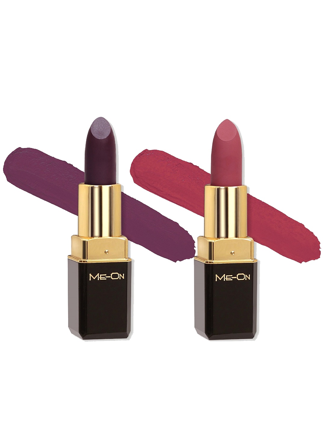 

ME-ON Color Addict Set Of 2 Long Lasting HD Matte Lipstick -Shade 11 & Shade 22, Purple