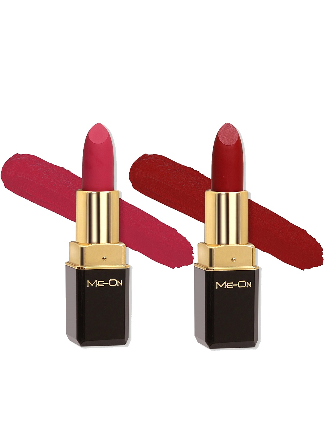 

ME-ON Set Of 2 Color Addict 8HR Long-Lasting HD Matte Lipstick - Shades 1 & 7, Pink