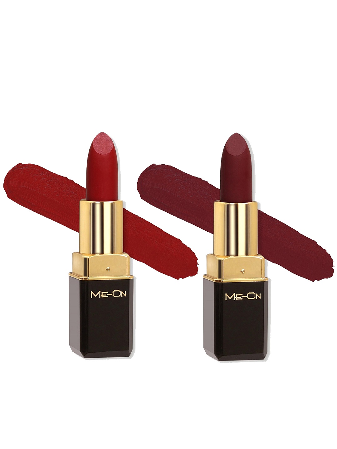 

ME-ON Set Of 2 Color Addict 8HR Long-Lasting HD Matte Lipstick - Shades 1 & 2, Red