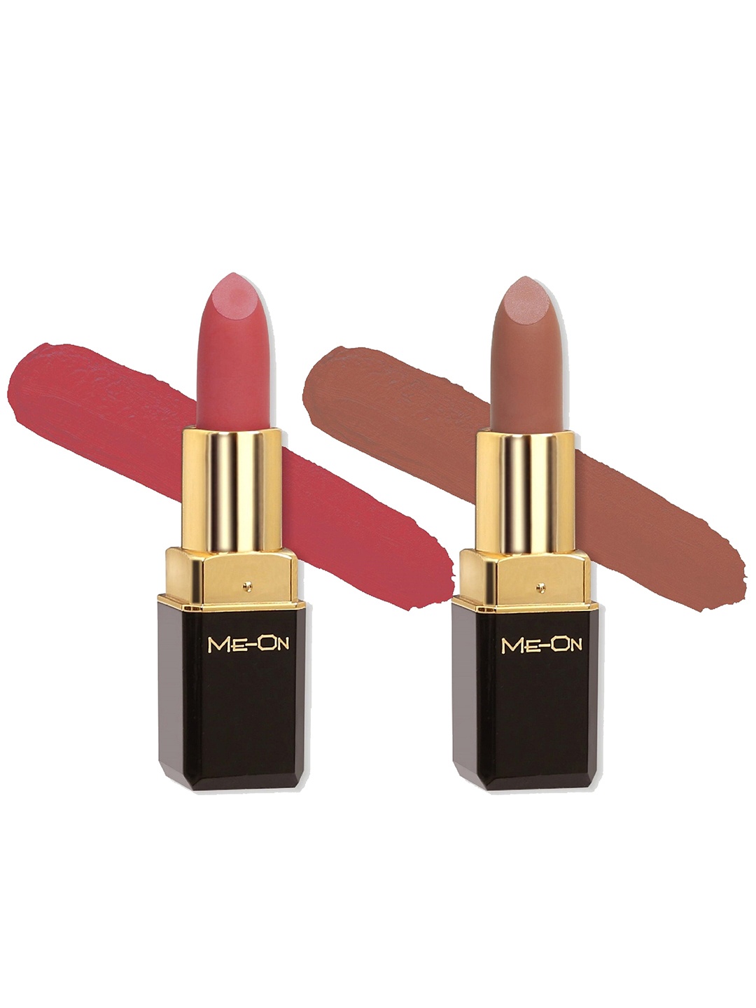 ME-ON Color Addict Set Of 2 HD Matte Long-Lasting Bullet Lipstick, Pink