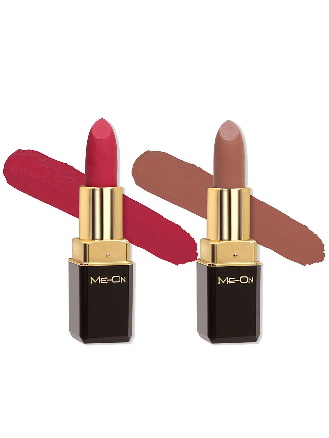 

ME-ON Color Addict Set Of 2 Long Lasting HD Matte Lipstick -Shade 07 & Shade 23, Brown