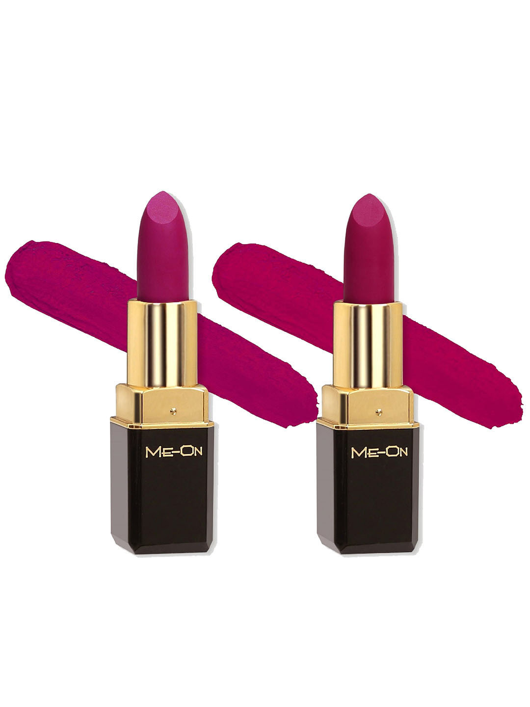 

ME-ON Set Of 2 Color Addict HD Matte Long-Lasting Bullet Lipsticks 4 g Each - Shade 9, 10, Pink