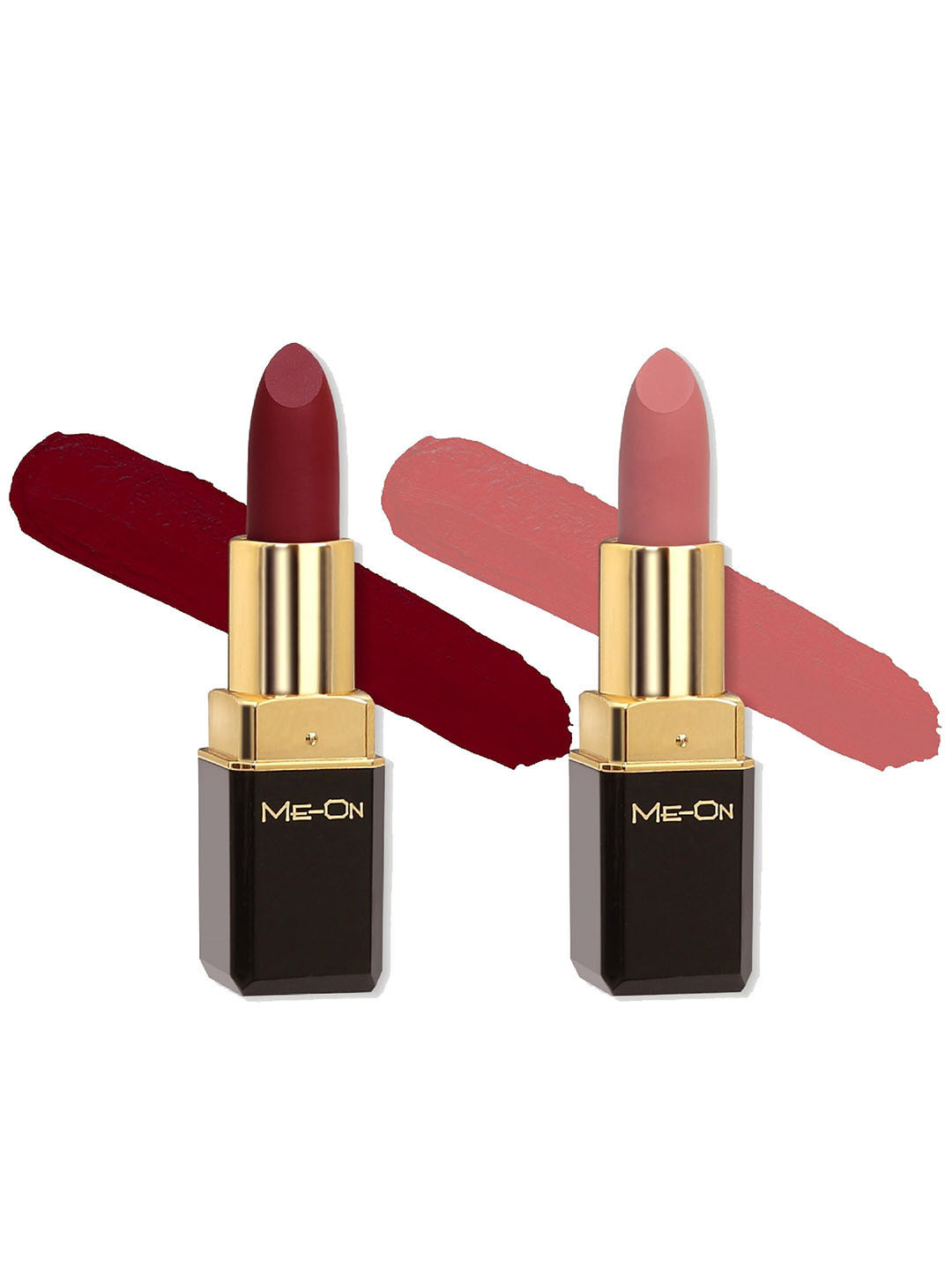 

ME-ON Set Of 2 Color Addict HD Matte Long-Lasting Bullet Lipsticks 4 g Each - Shade 6, 17, Maroon
