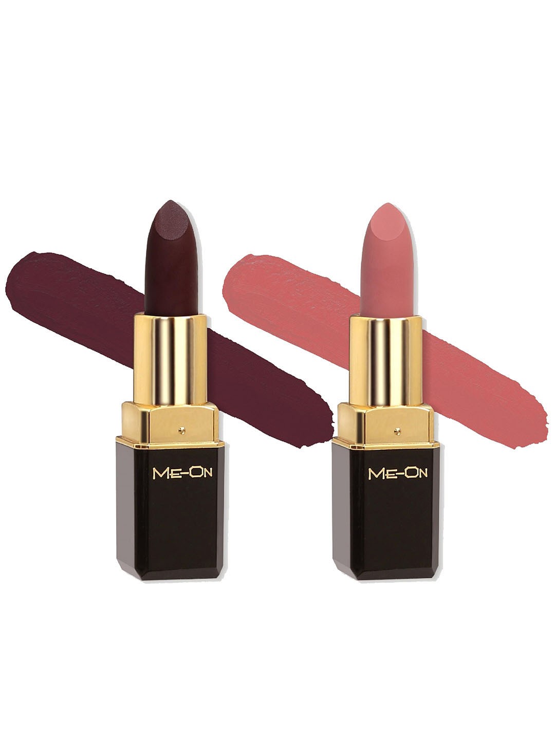 

ME-ON Set Of 2 Color Addict Long Lasting HD Matte Lipstick 4g Each - Shade 12 & 17, Nude