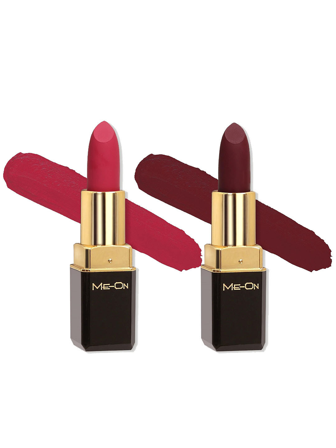 

ME-ON Set Of 2 Color Addict Long Lasting HD Matte Lipstick 4g Each - Shade 7 & 13, Pink
