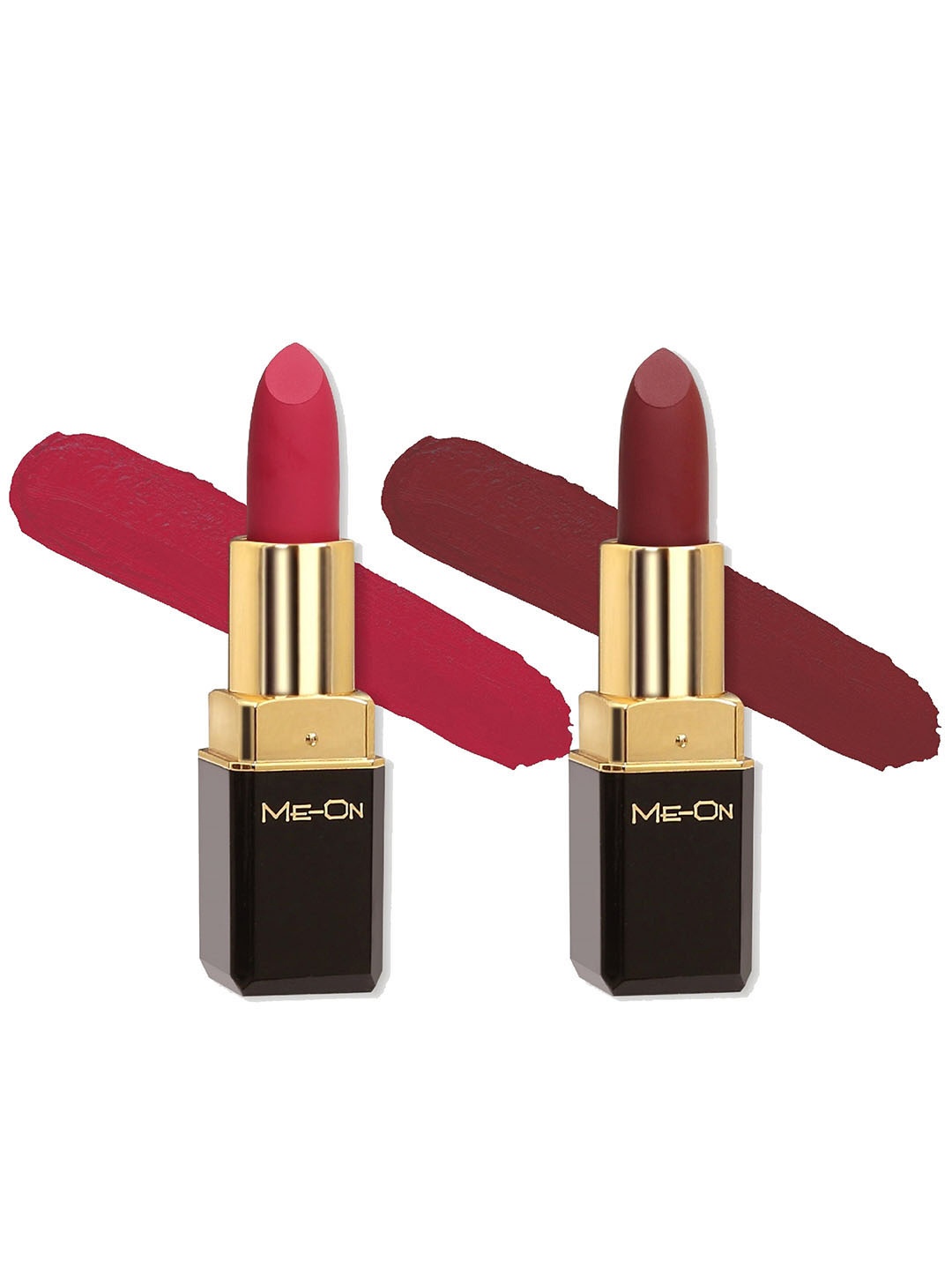 

ME-ON Set Of 2 Color Addict Long Lasting HD Matte Lipstick 4g Each - Shade 7 & 16, Pink