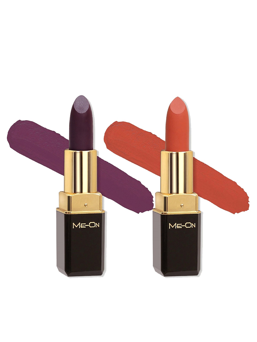 

ME-ON Set Of 2 Color Addict Long Lasting HD Matte Lipsticks - Shades 11 & 19, Purple