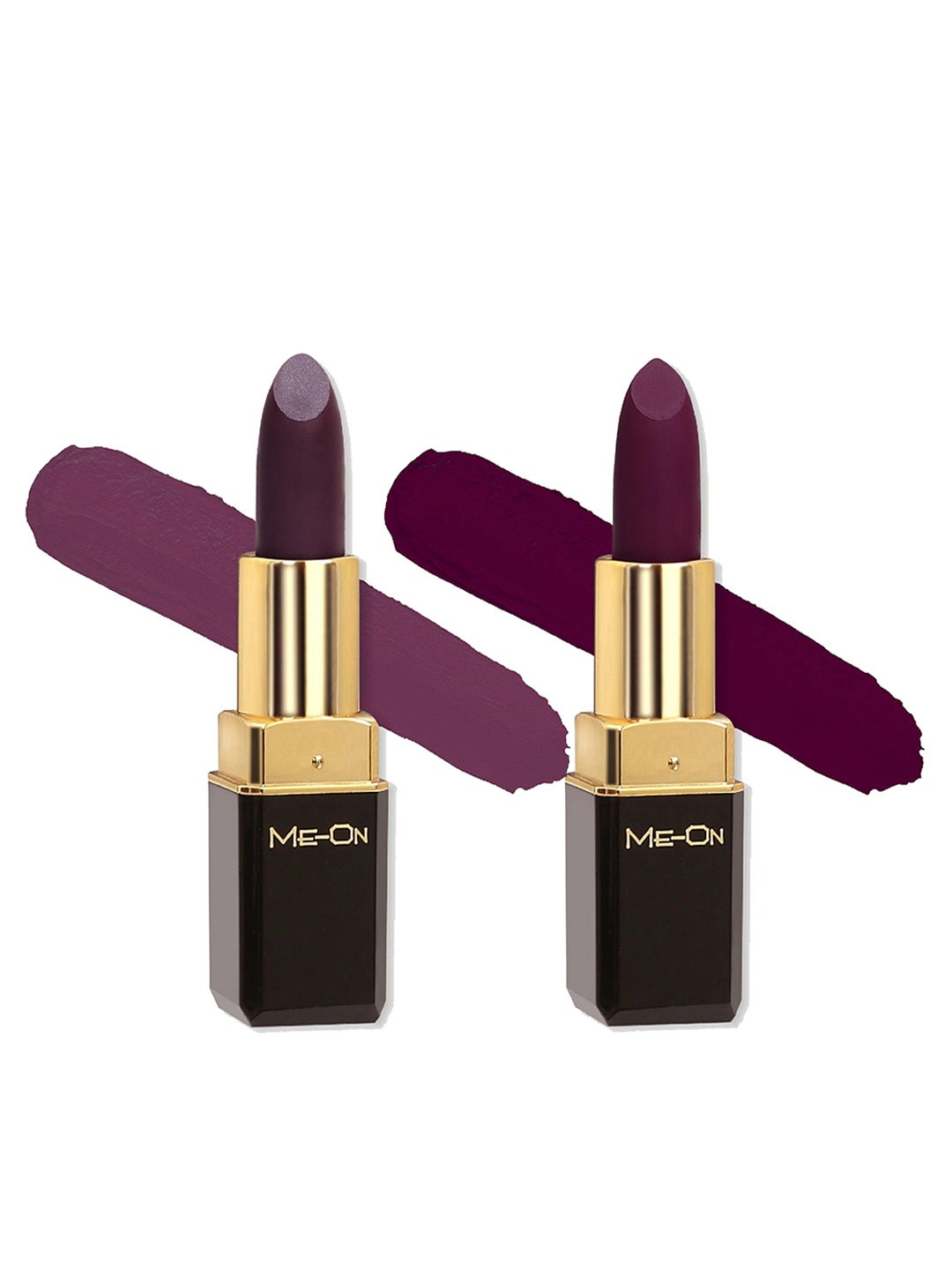 

ME-ON Set Of 2 Color Addict Long Lasting HD Matte Lipsticks - Shades 11 & 14, Purple