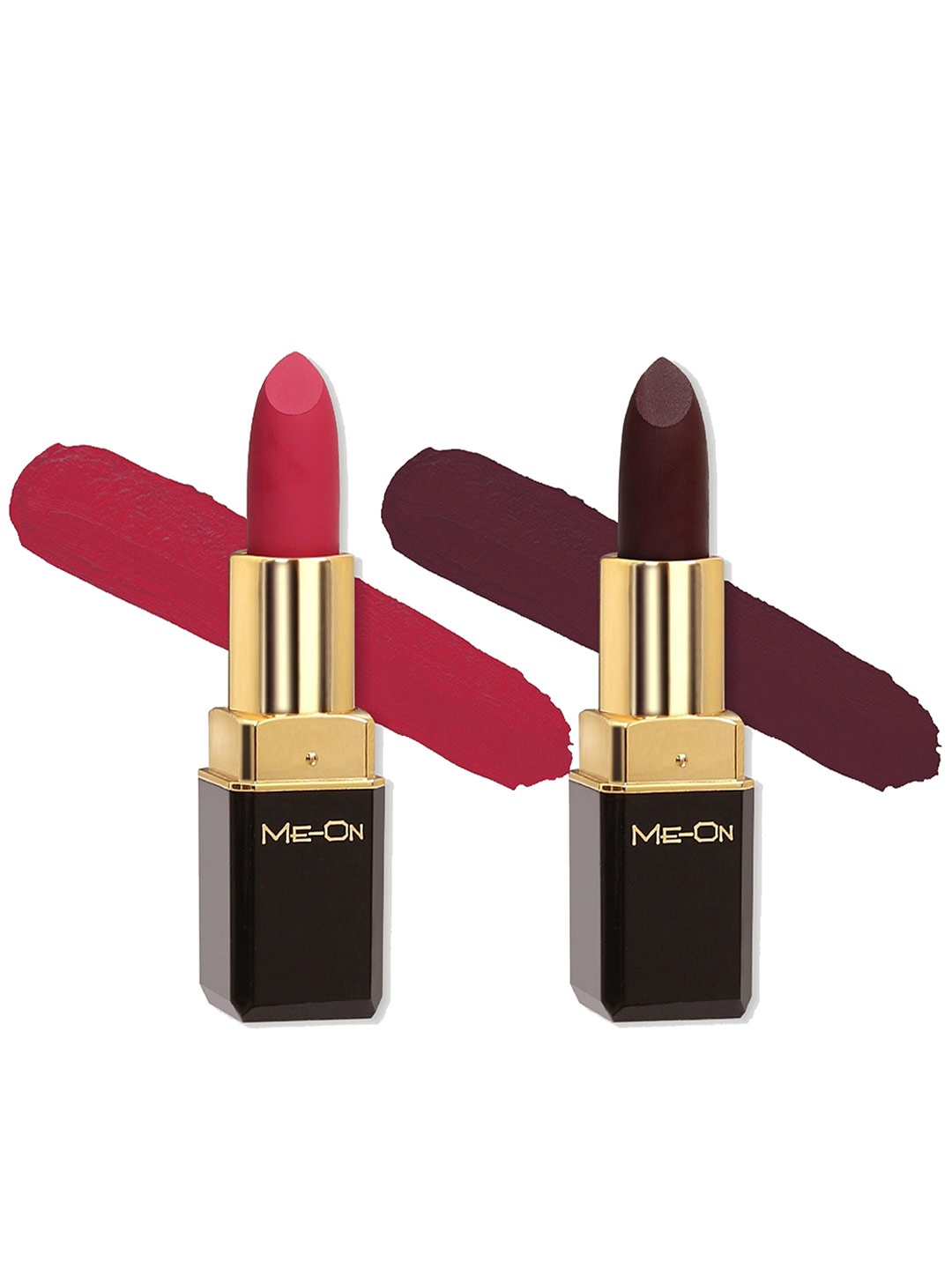 

ME-ON Set Of 2 Color Addict Long Lasting HD Matte Lipsticks - Shades 7 & 12, Red