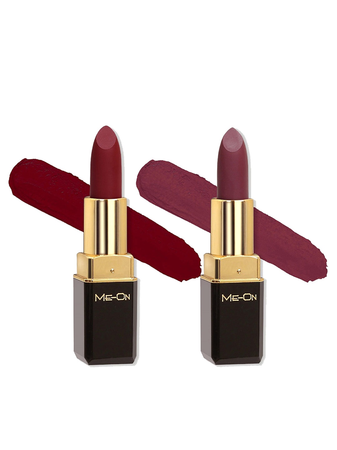

ME-ON Set Of 2 Color Addict Long Lasting HD Matte Lipsticks - Shades 06 & 24, Maroon