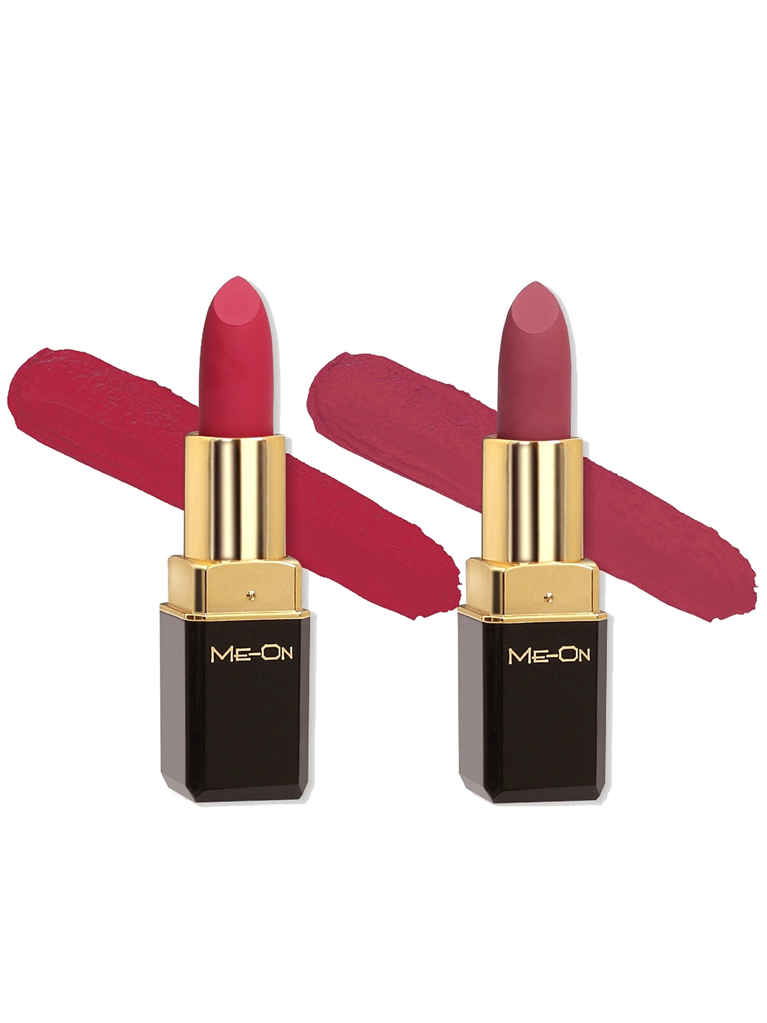 

ME-ON Set Of 2 Color Addict Long Lasting HD Matte Lipstick 4g Each - Shade 7 & 22, Pink