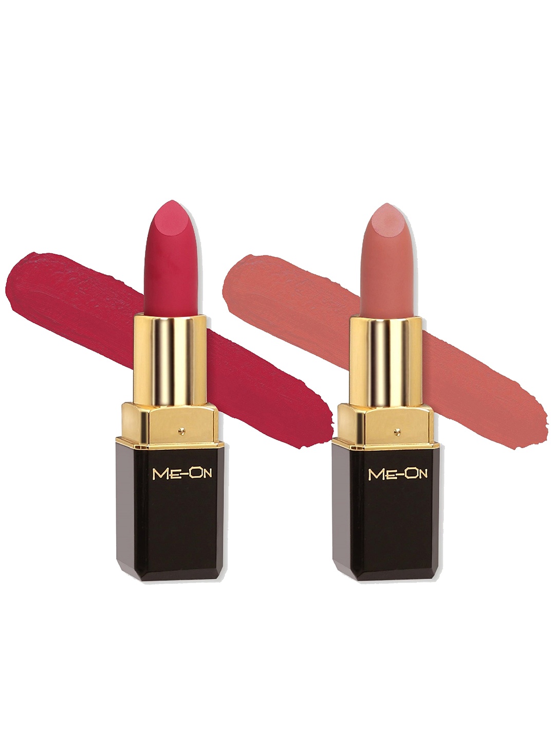 

ME-ON Color Addict Set Of 2 8H Long Lasting HD Matte Lipsticks-Shade 7-Shade 20, Pink