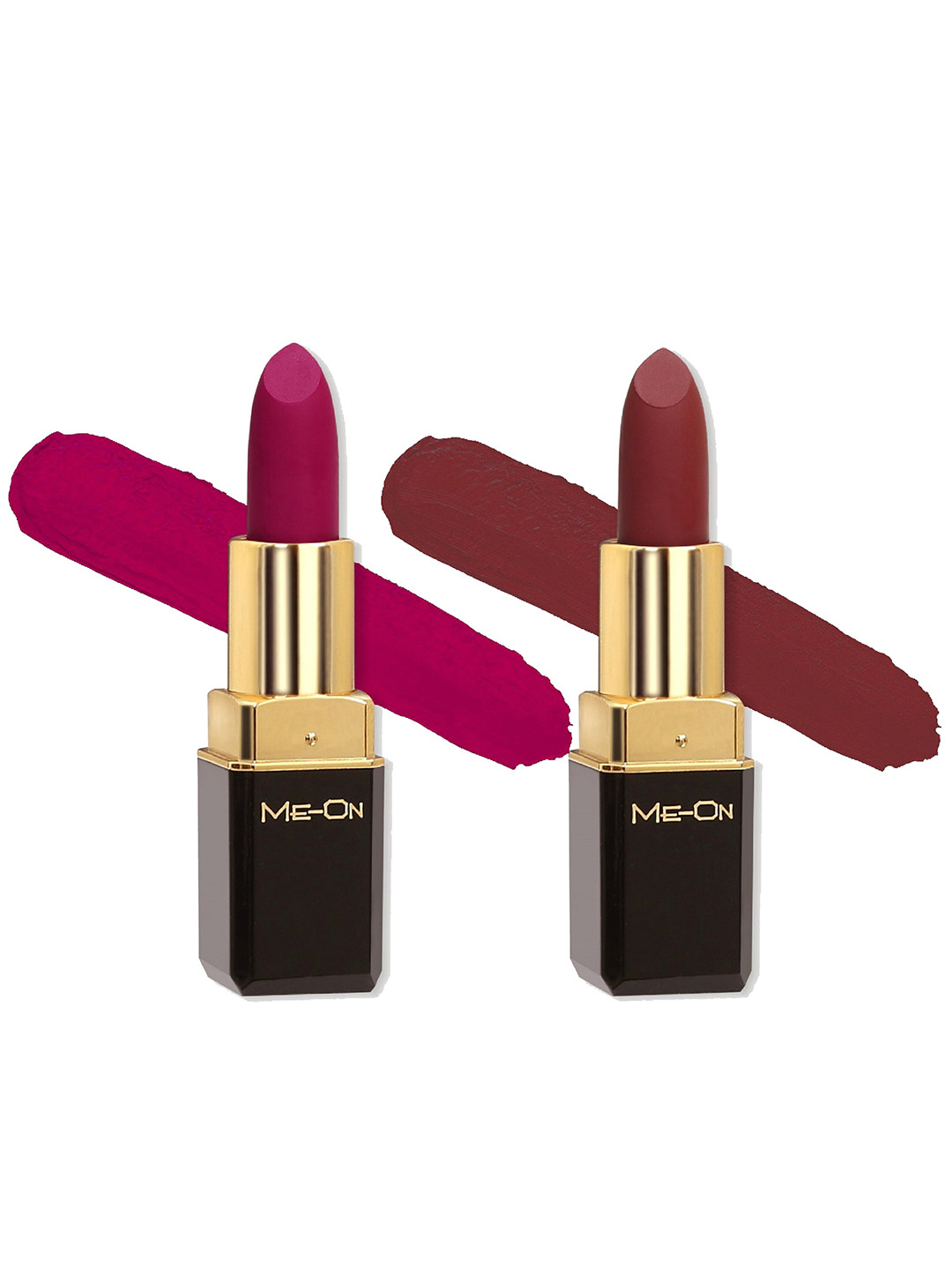 

ME-ON Color Addict Set Of 2 8H Long Lasting HD Matte Lipsticks-Shade 10-Shade 16, Assorted