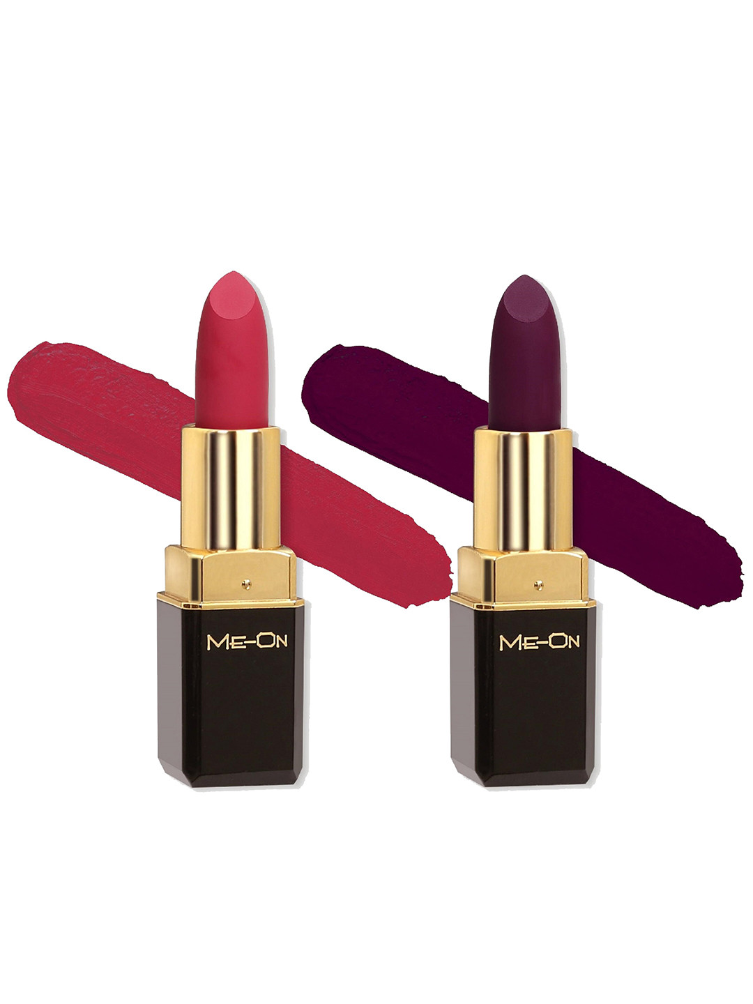 

ME-ON Color Addict Set Of 2 Long Lasting HD Matte Lipsticks - Shade 07 & Shade 14, Pink