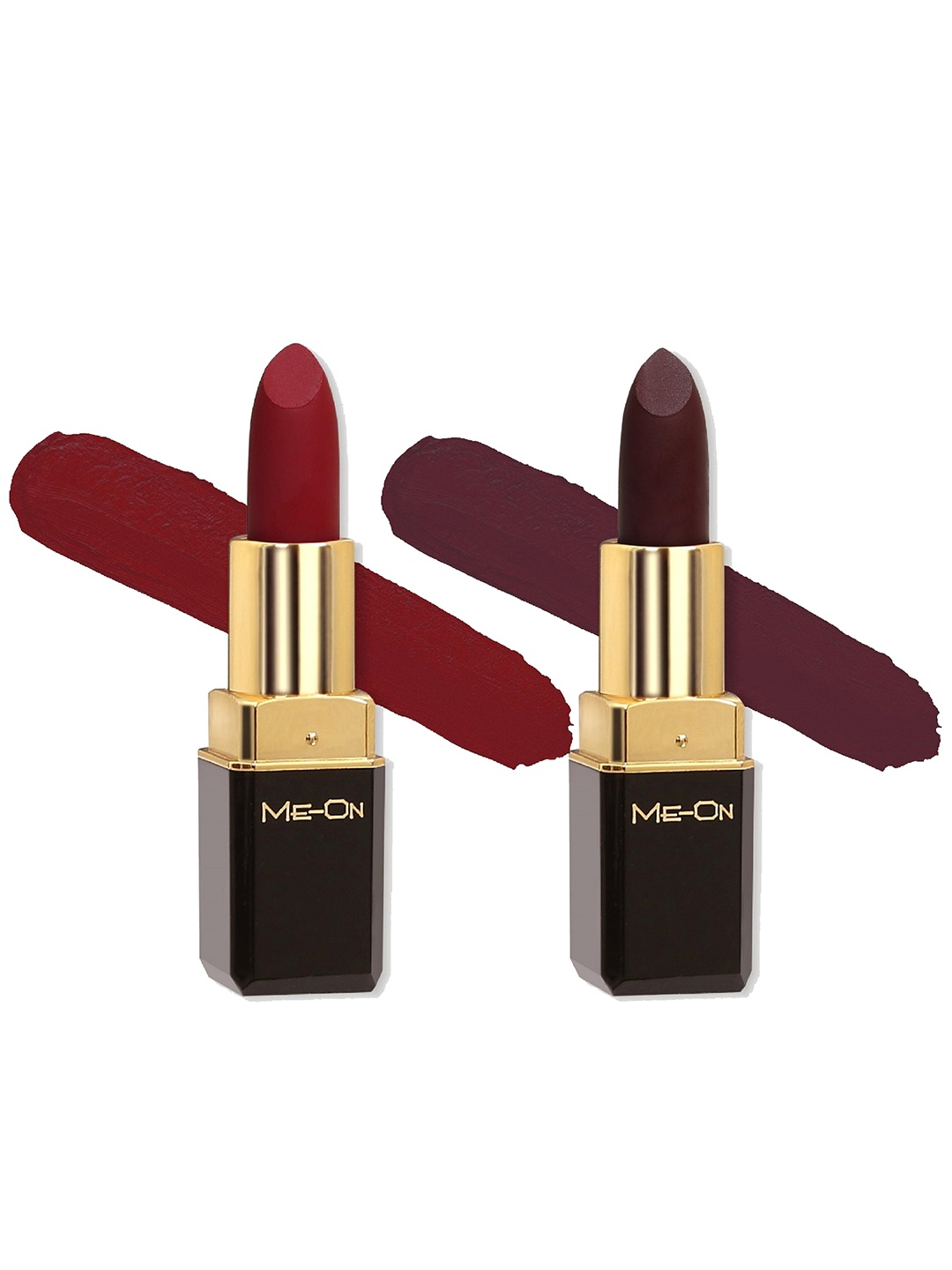 

ME-ON Color Addict Set Of 2 Long Lasting HD Matte Lipsticks - Shade 03 & Shade 12, Maroon
