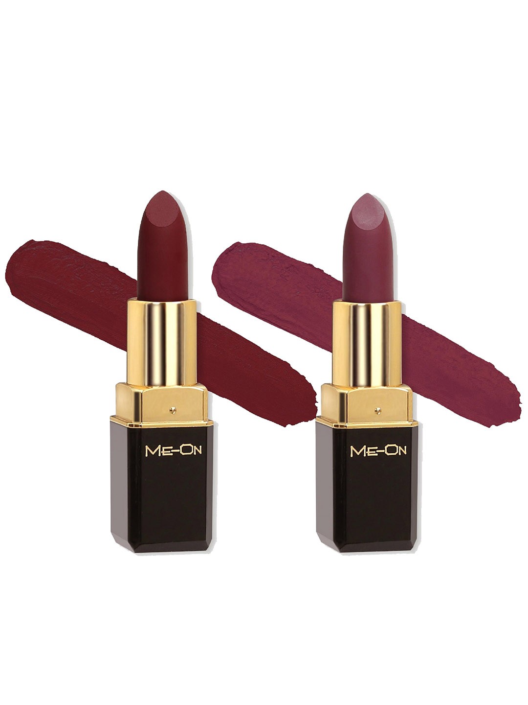

ME-ON Set Of 2 Color Addict 8HR Long-Lasting HD Matte Lipstick - Shades 02 & 24, Burgundy