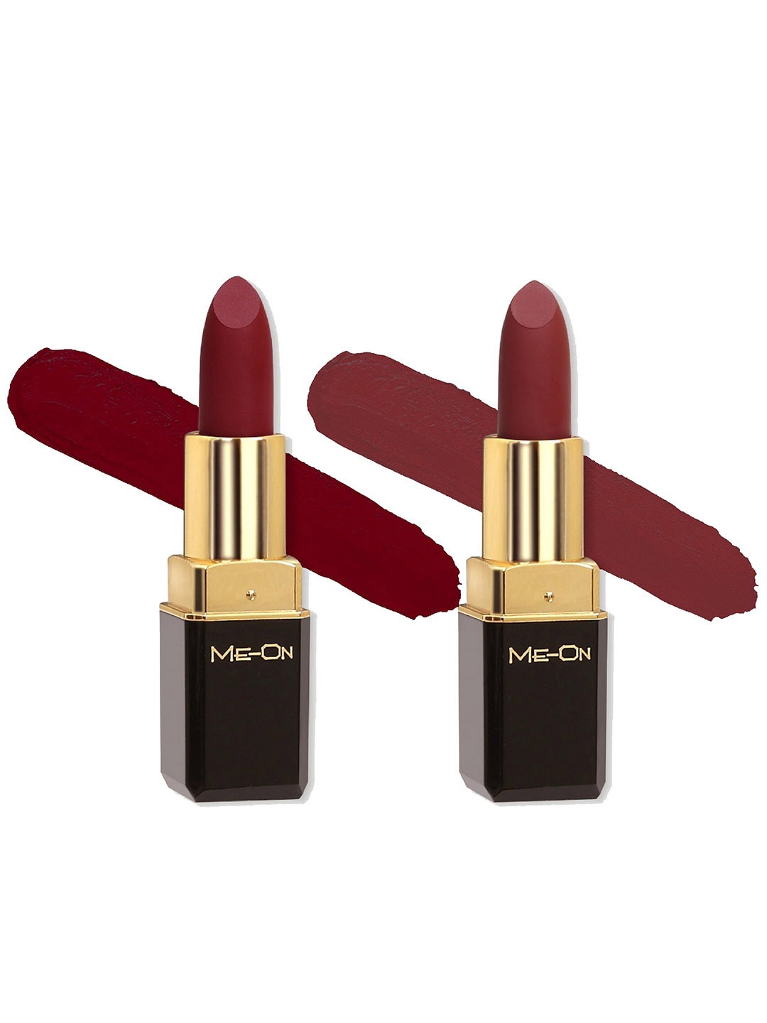 

ME-ON Set of 2 Color Addict Long Lasting HD Matte Lipstick 4 g Each - Shade 06 & Shade 16, Brown