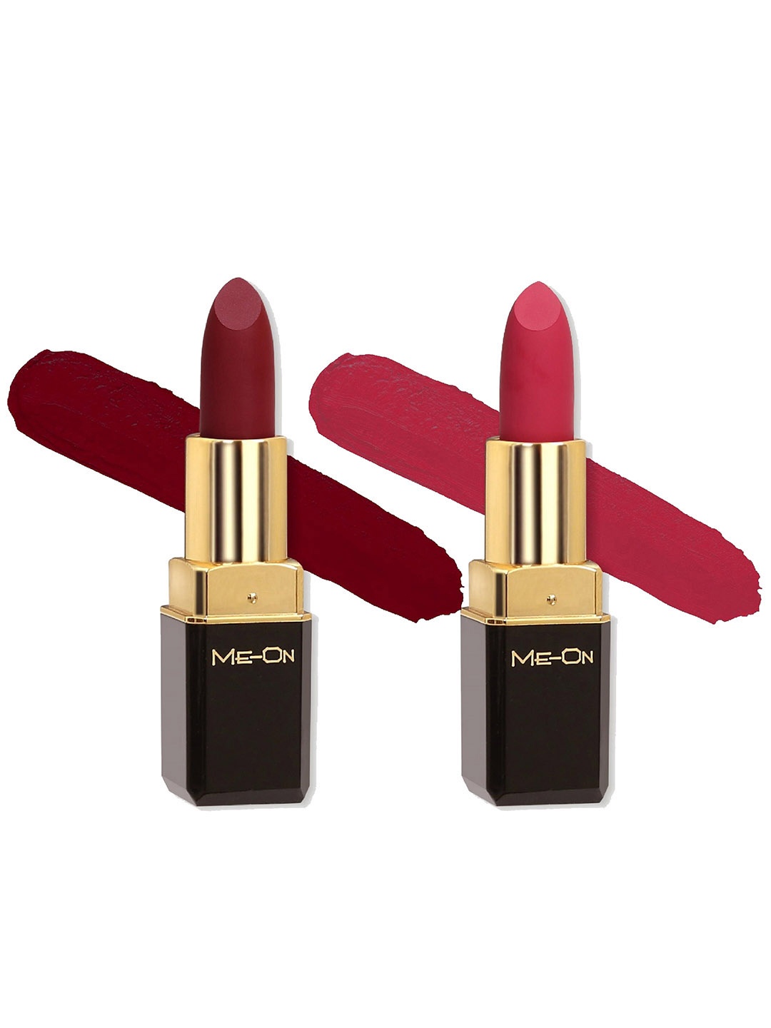 

ME-ON Set of 2 Color Addict Long Lasting HD Matte Lipstick 4 g Each - Shade 06 & Shade 07, Rust