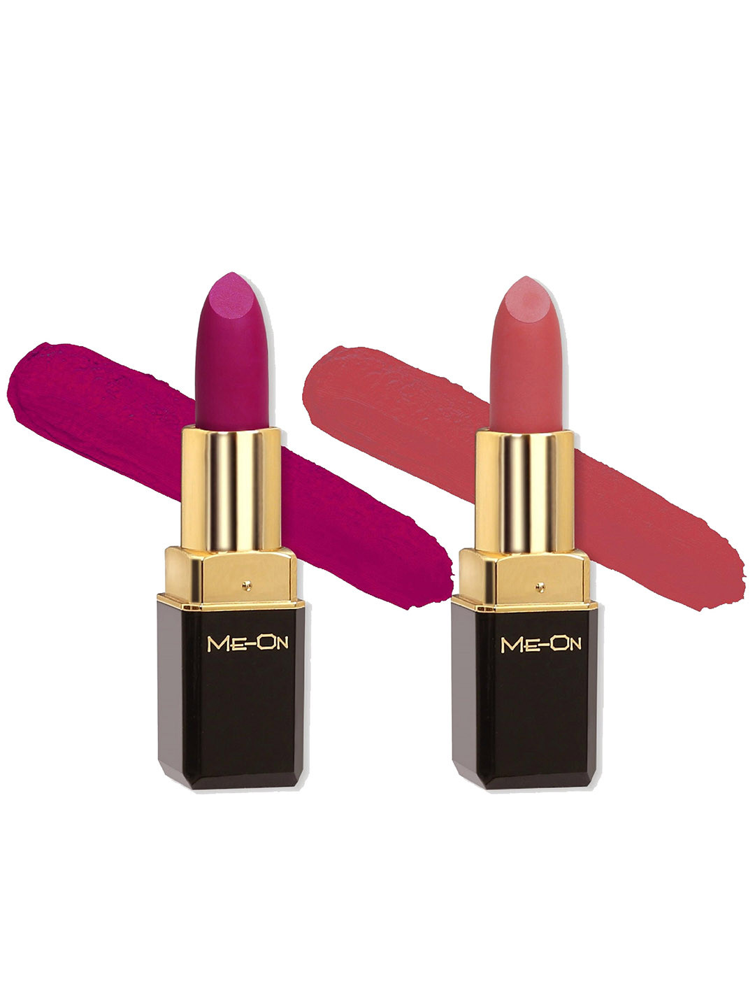 

ME-ON Set of 2 Color Addict Long Lasting HD Matte Lipstick 4 g Each - Shade 09 & Shade 21, Pink