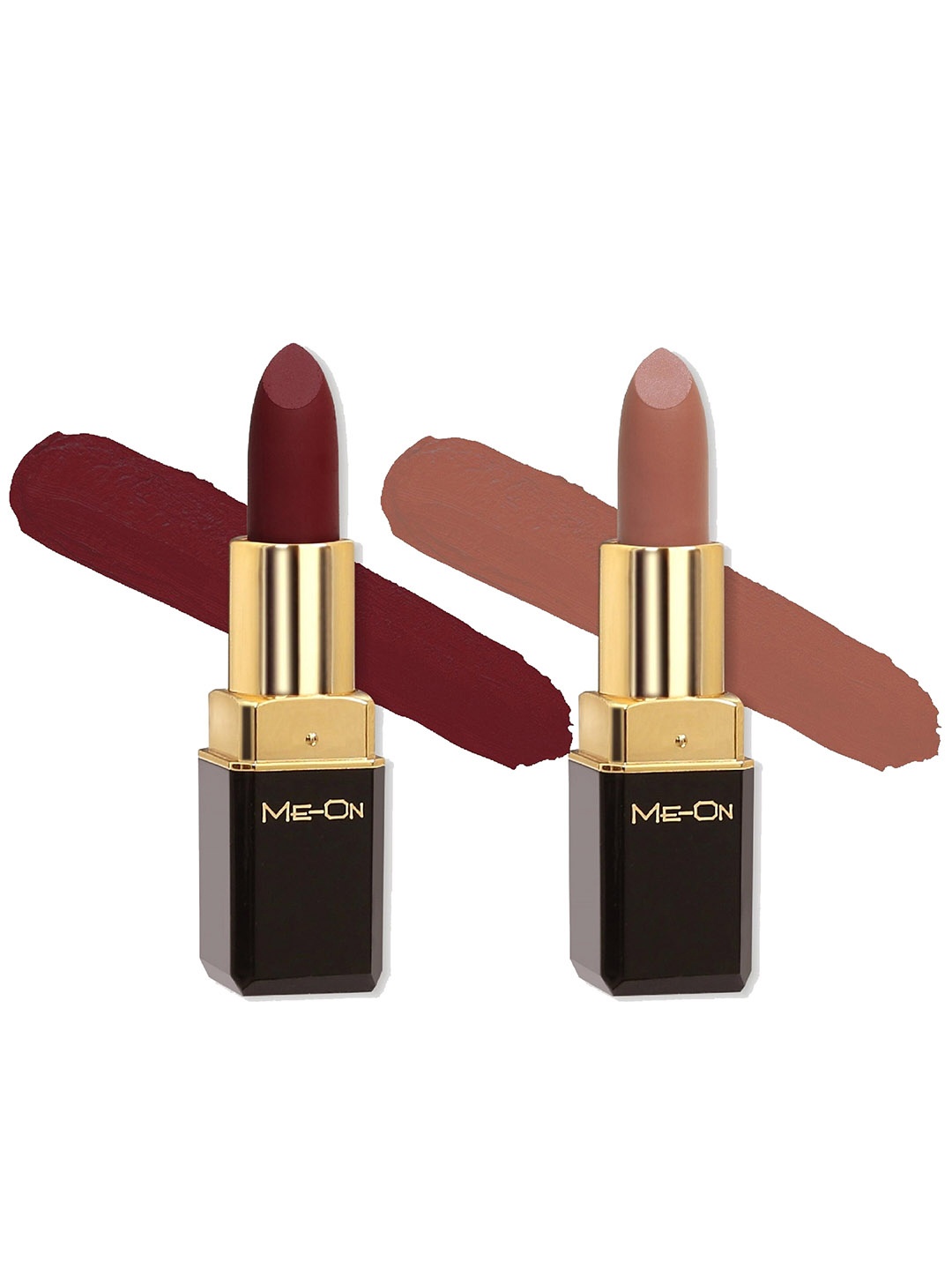 

ME-ON Set of 2 Color Addict Long Lasting HD Matte Lipstick 4 g Each - Shade 02 & Shade 23, Maroon