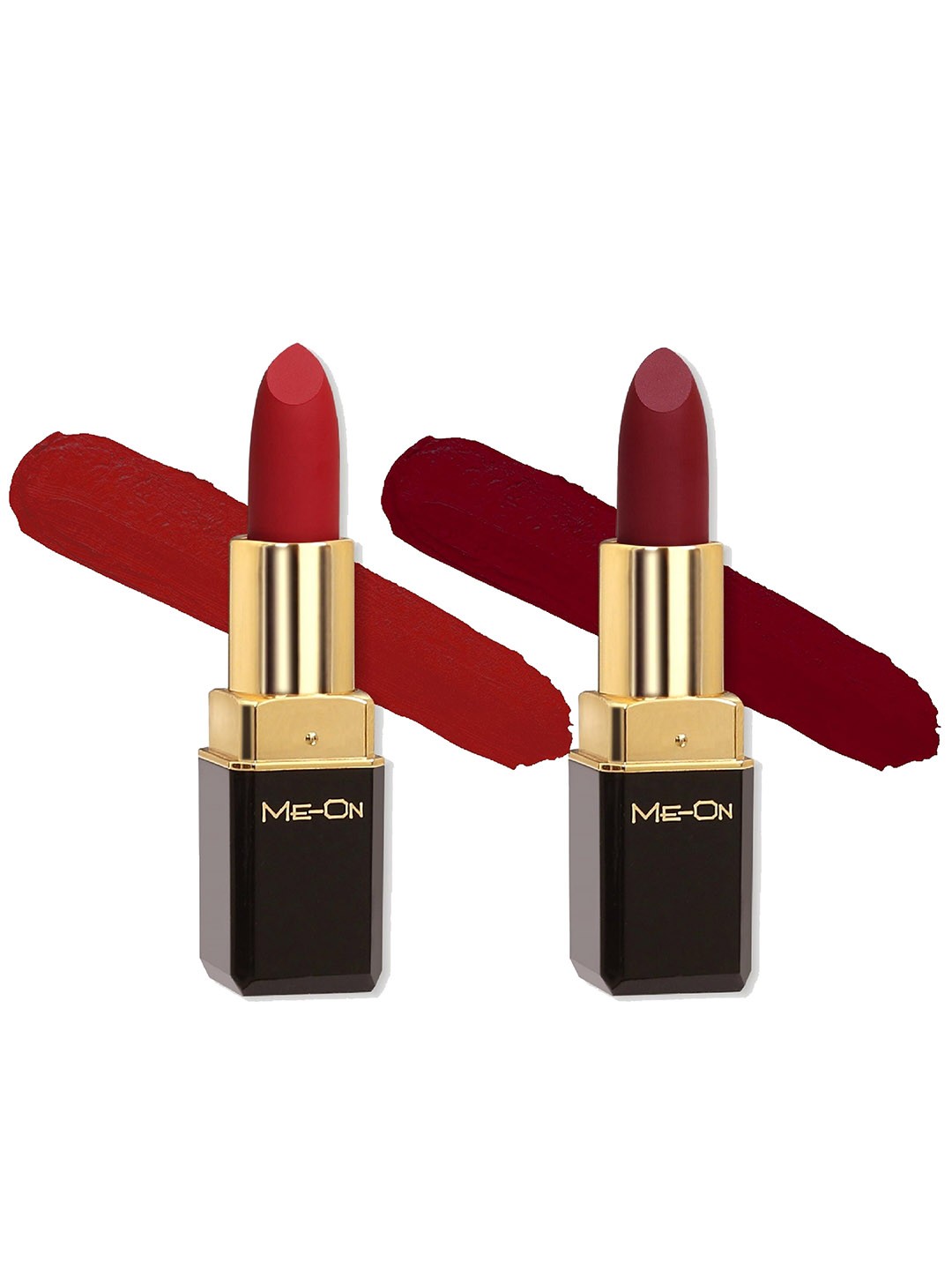 

ME-ON Set of 2 Color Addict Long Lasting HD Matte Lipstick 4 g Each - Shade 05 & Shade 06, Red