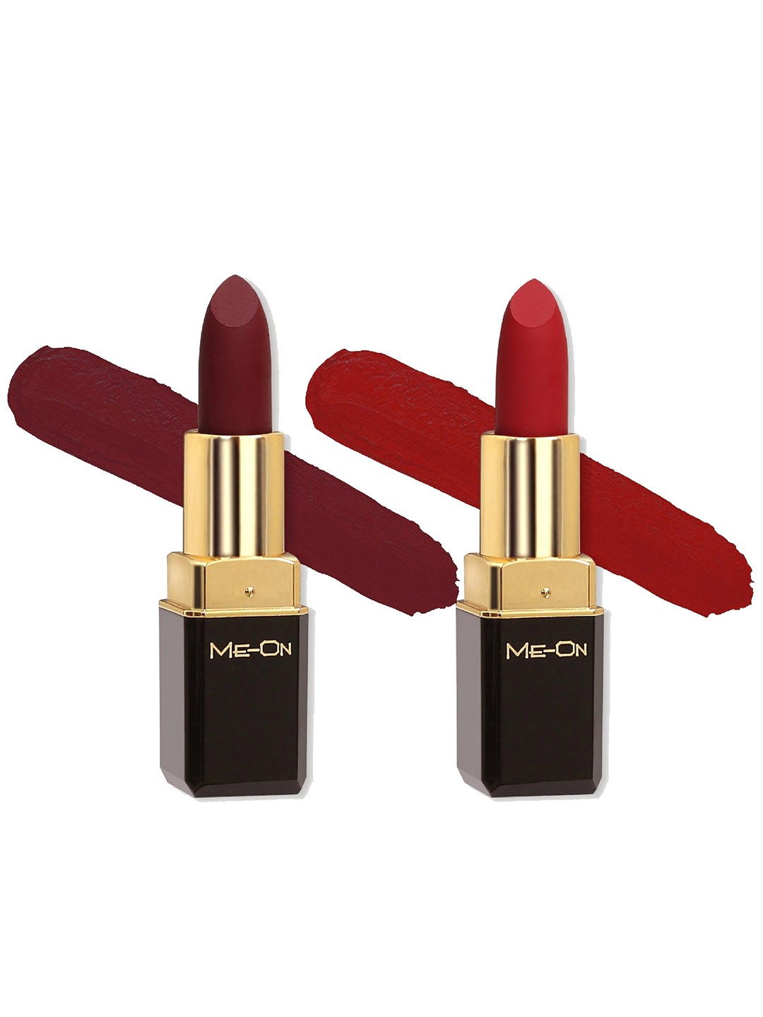 

ME-ON Set of 2 Color Addict Long Lasting HD Matte Lipstick 4 g Each - Shade 02 & Shade 05, Maroon