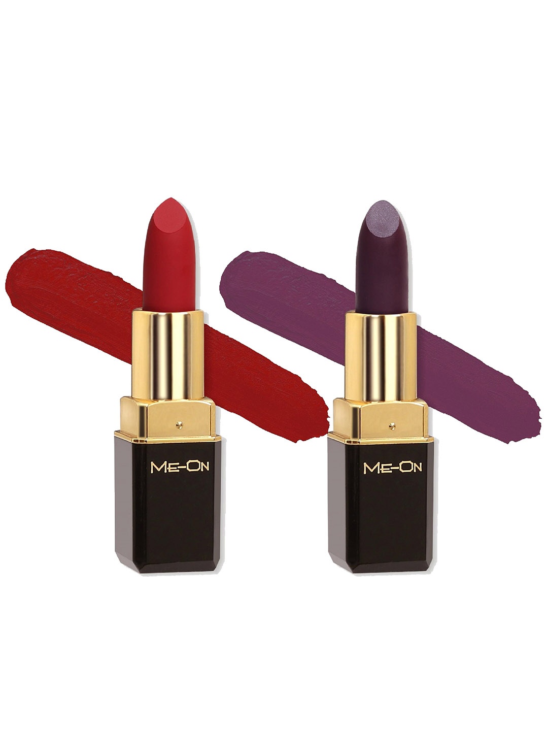 

ME-ON Set of 2 Color Addict Long Lasting HD Matte Lipstick 4 g Each - Shade 05 & Shade 11, Red