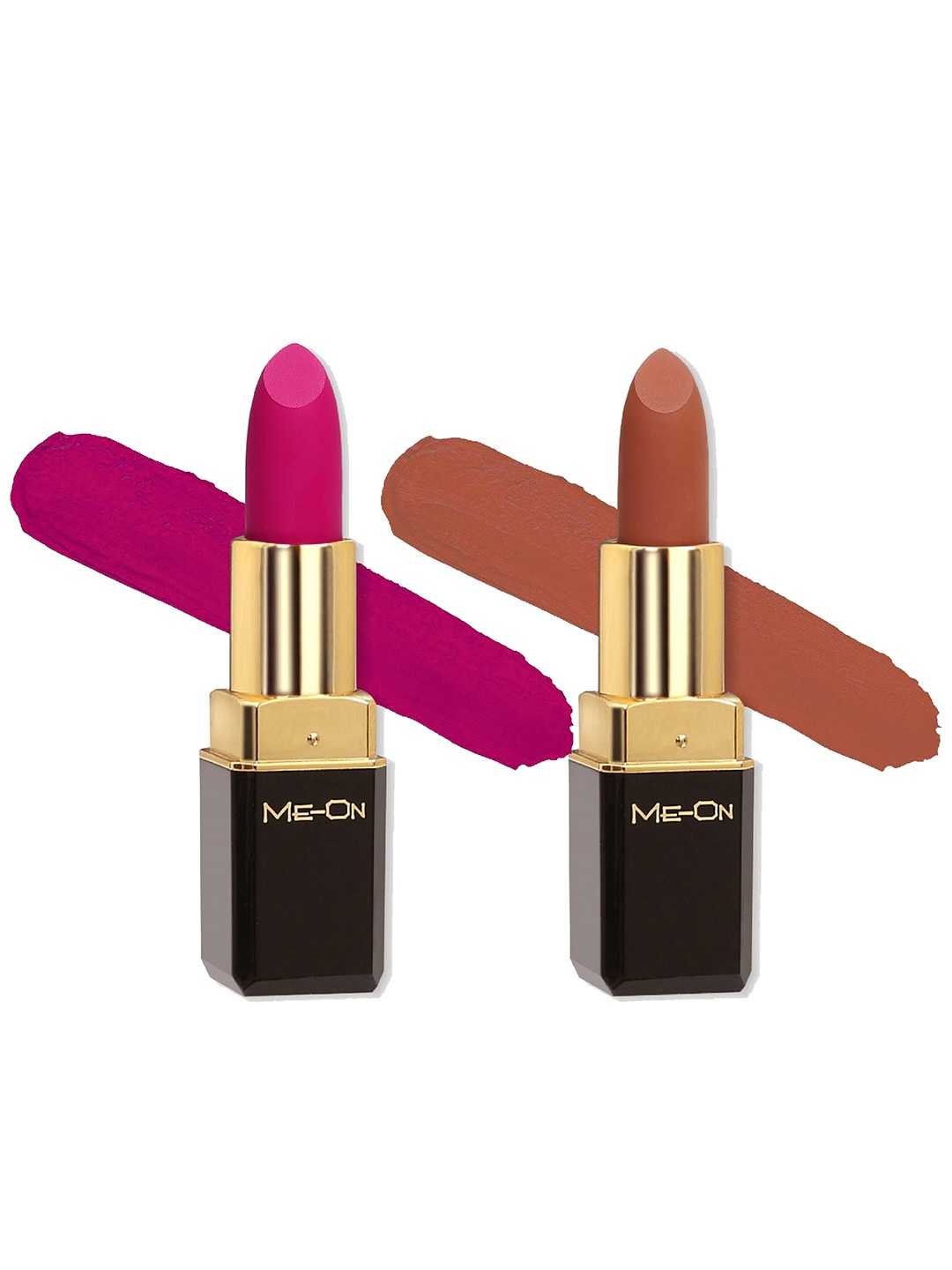 

ME-ON Set of 2 Color Addict Long Lasting HD Matte Lipstick 4 g Each - Shade 08 & Shade 18, Pink