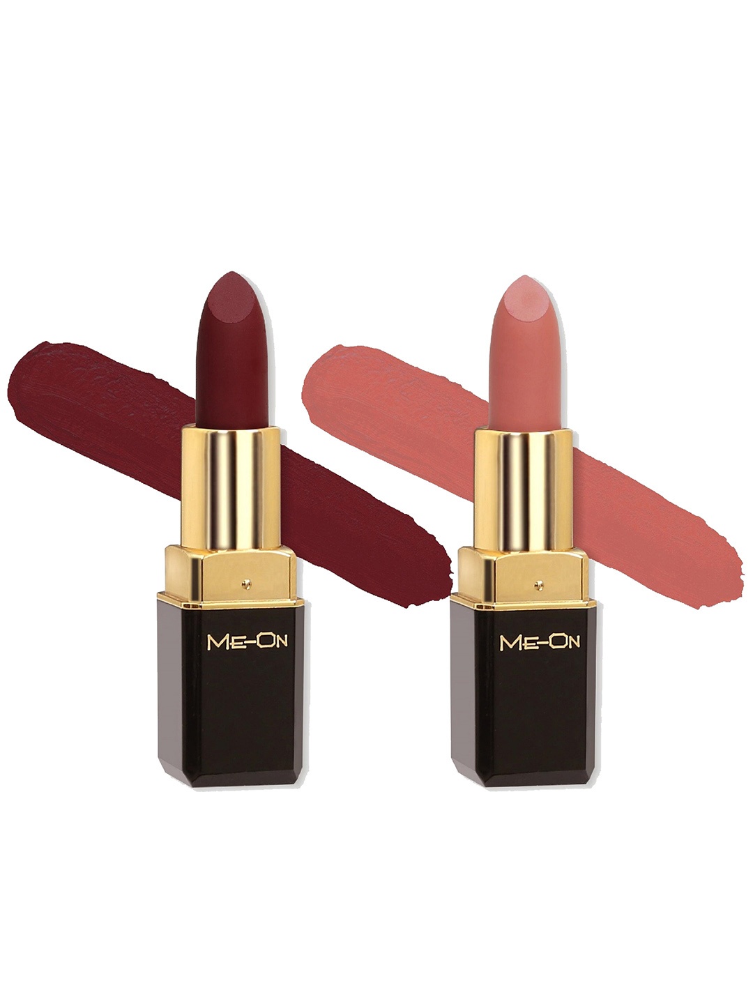 

ME-ON Set Of 2 Color Addict 8HR Long-Lasting HD Matte Lipstick - Shades 02 & 20, Nude