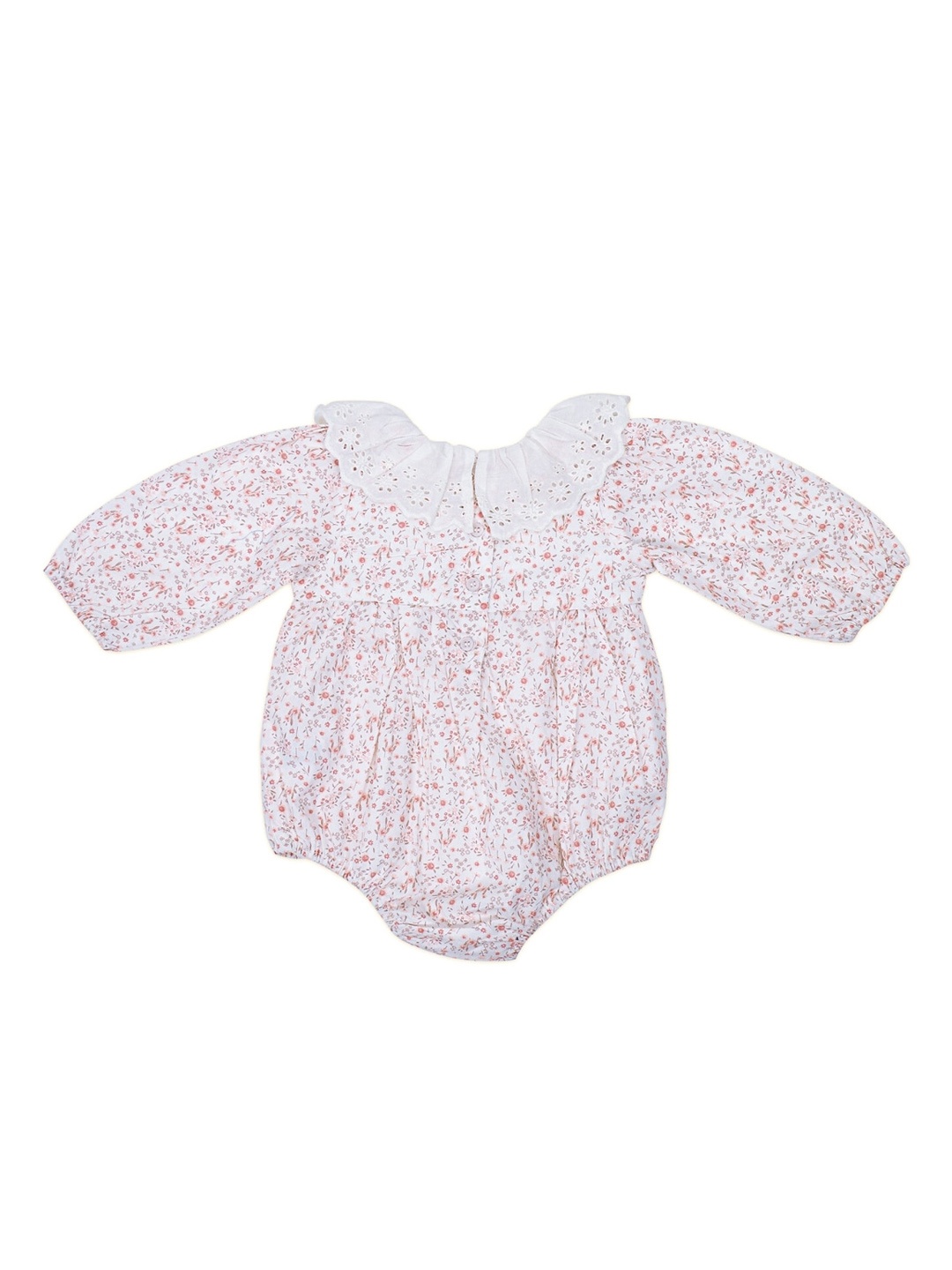 

haus & kinder Kids Printed Cotton Ruffle Rompers, Red