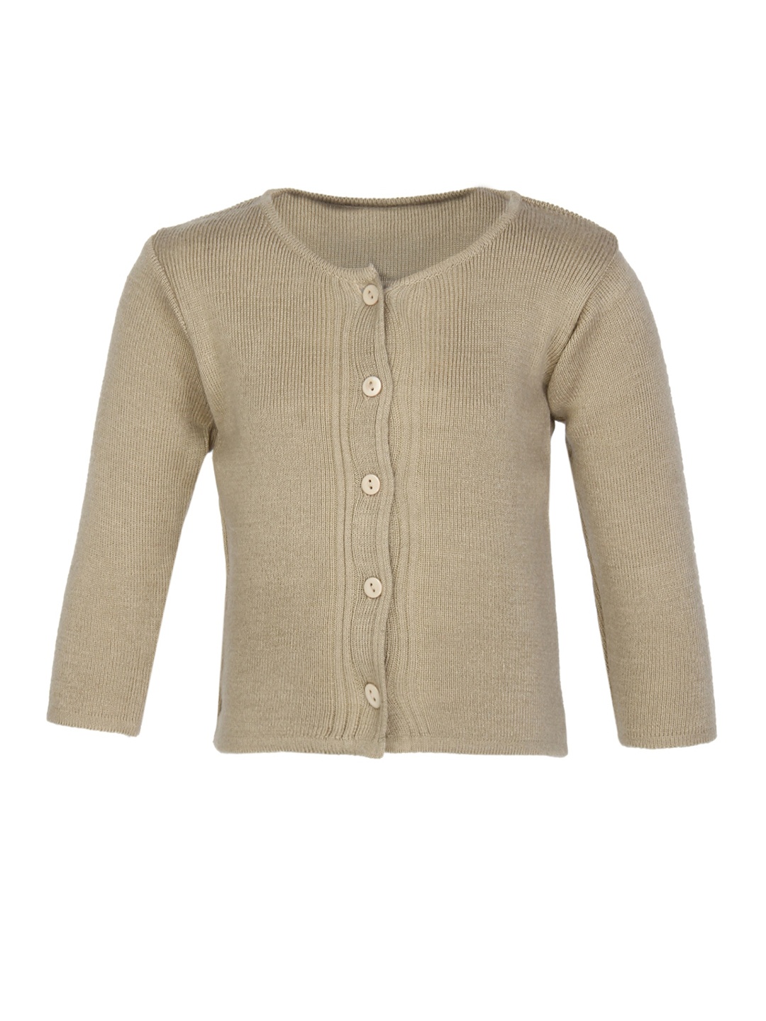 

Cayman Girls Beige Solid Cardigan