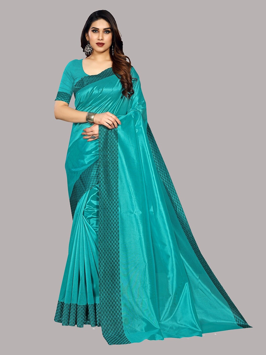 

Ethnic Yard Solid Saree, Blue