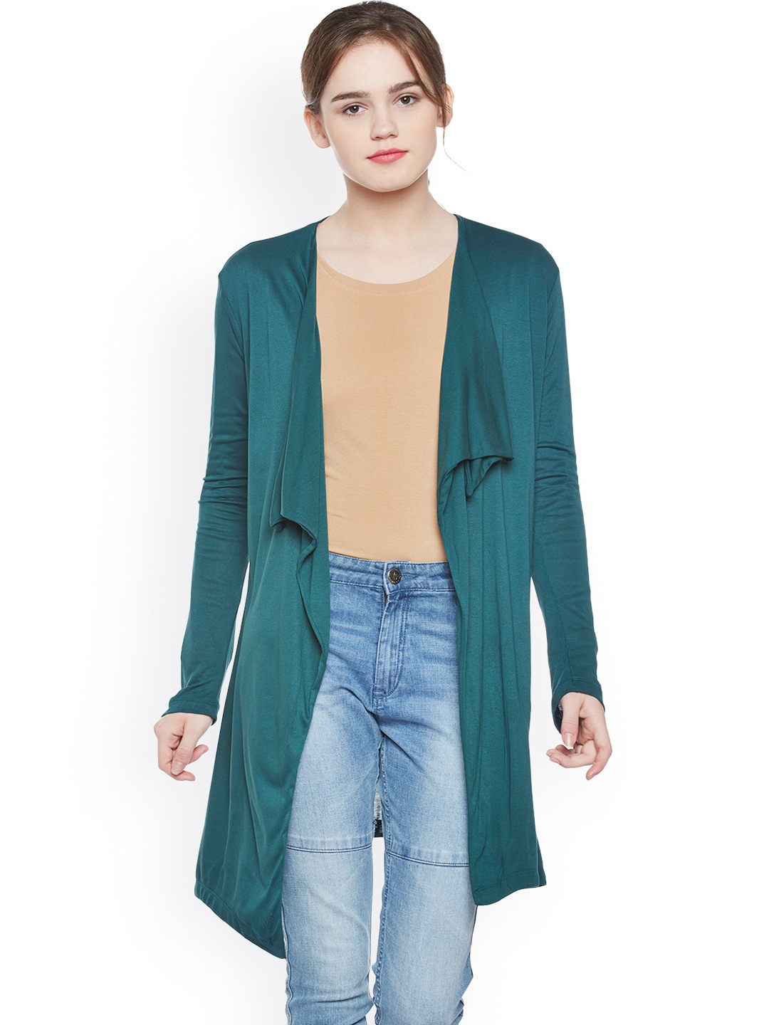 

Belle Fille Women Green Longline Shrug