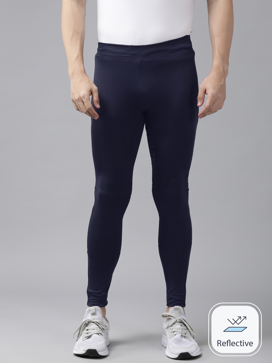 

Prowl Men Solid Speed-Dry Running Tights, Navy blue