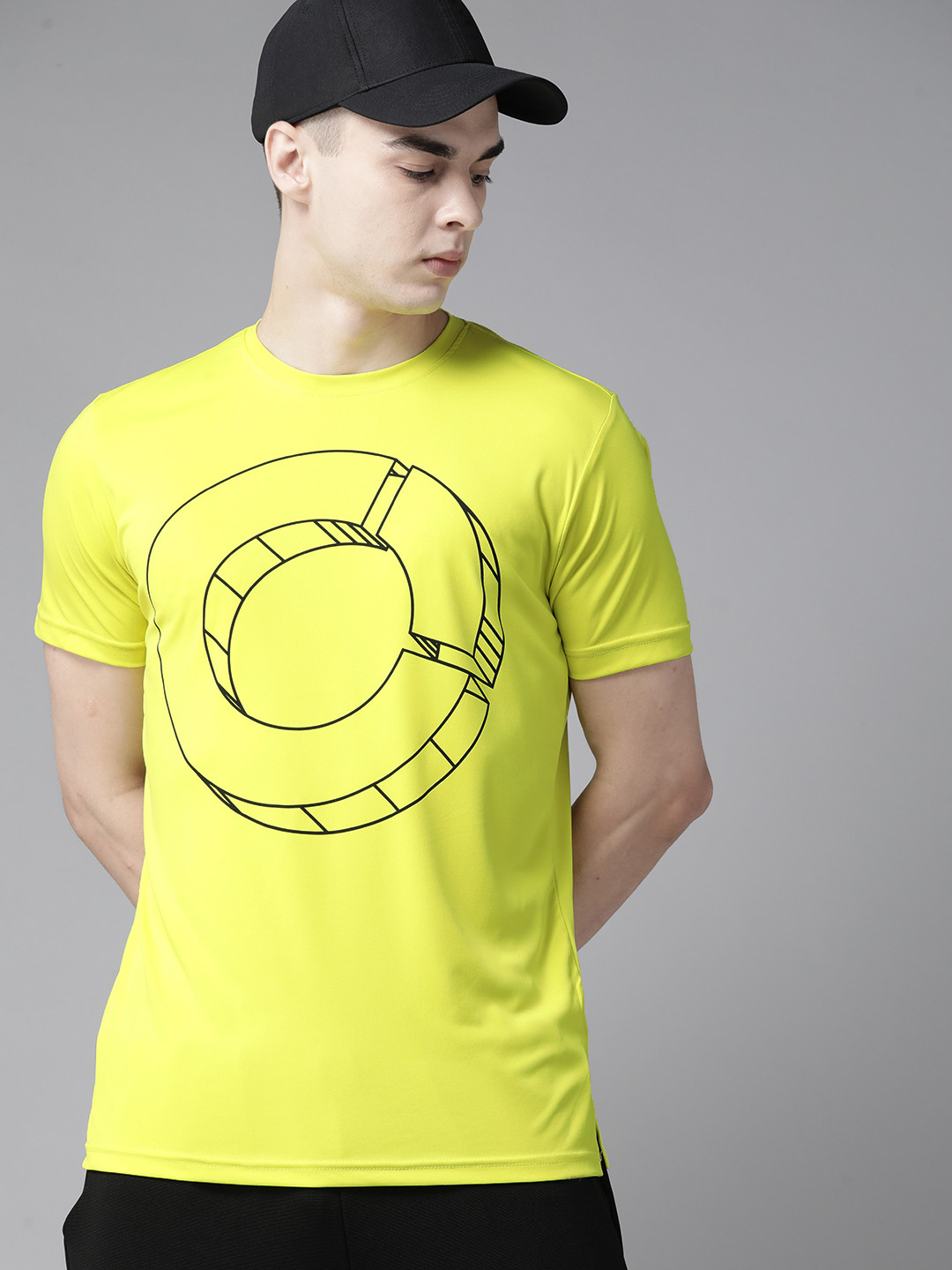 

Prowl Graphic Printed Running T-shirt, Fluorescent green
