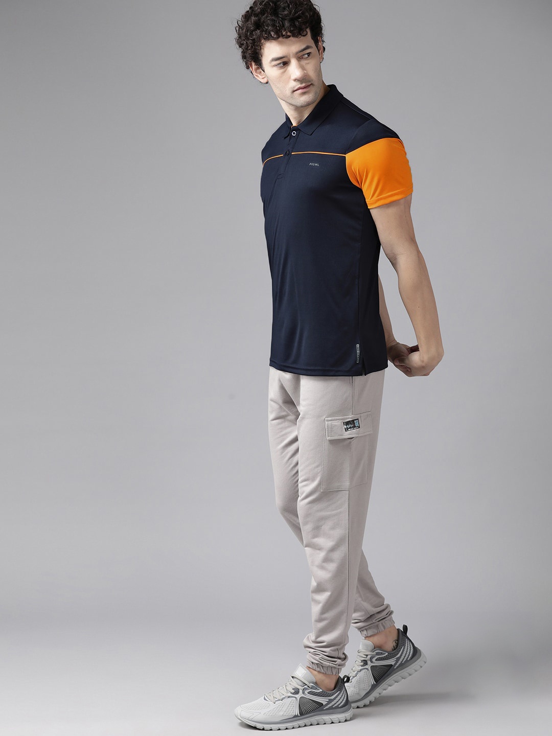 

Prowl Men Reflective Polo Collar Training T-shirt, Navy blue