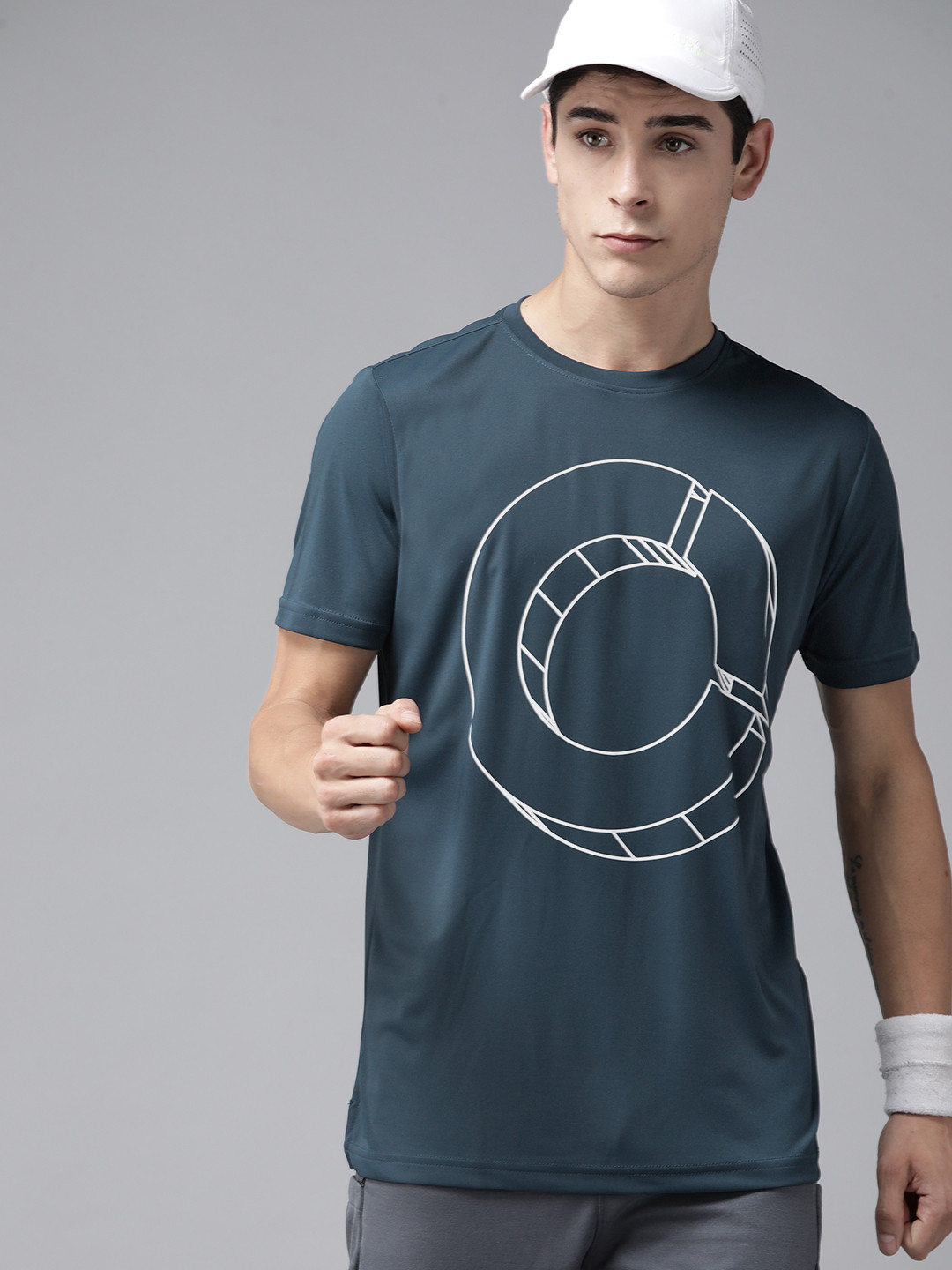 

Prowl Graphic Printed Running T-shirt, Teal