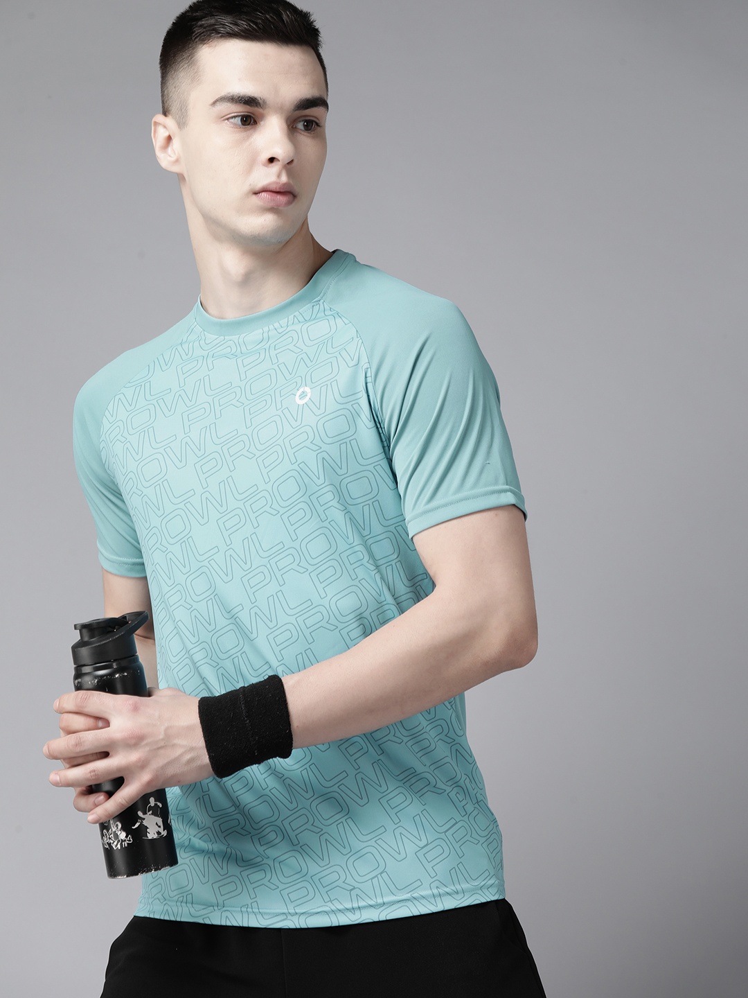 

Prowl Men Brand Logo Printed Running T-shirt, Blue