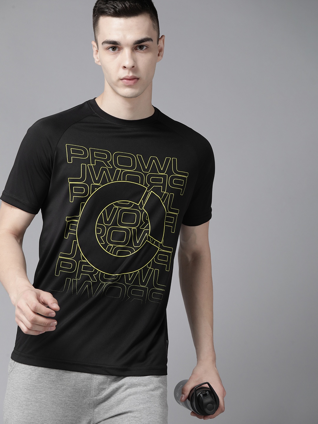 

Prowl Speed Dry Printed Running T-shirt, Black