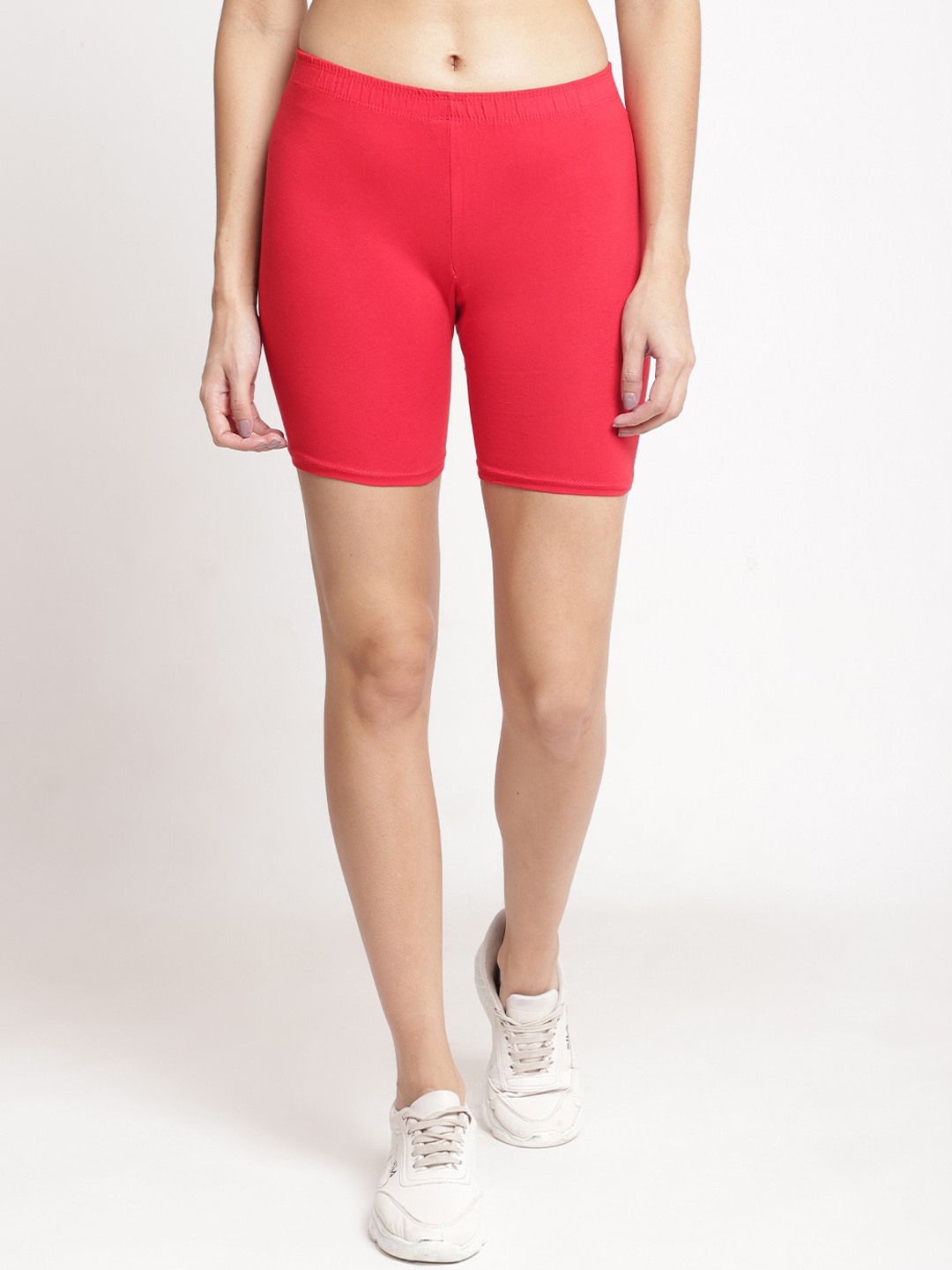 

Jinfo Women Cotton Cycling Sports Shorts, Red